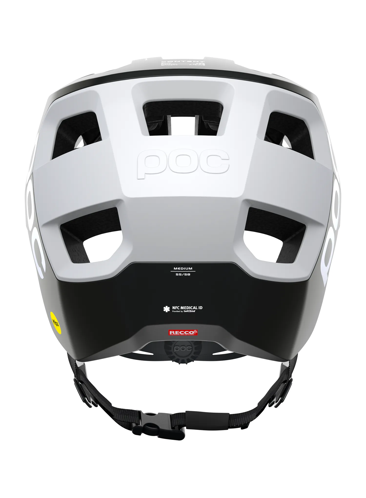 Biciklistička kaciga POC Kortal Race Mips - uranium blk mat/hydrogen white