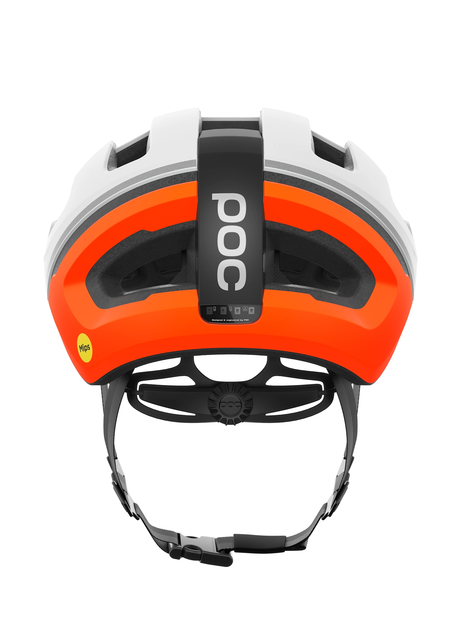 Biciklistička kaciga POC Omne Beacon Mips - hydro white/fluo orange matt