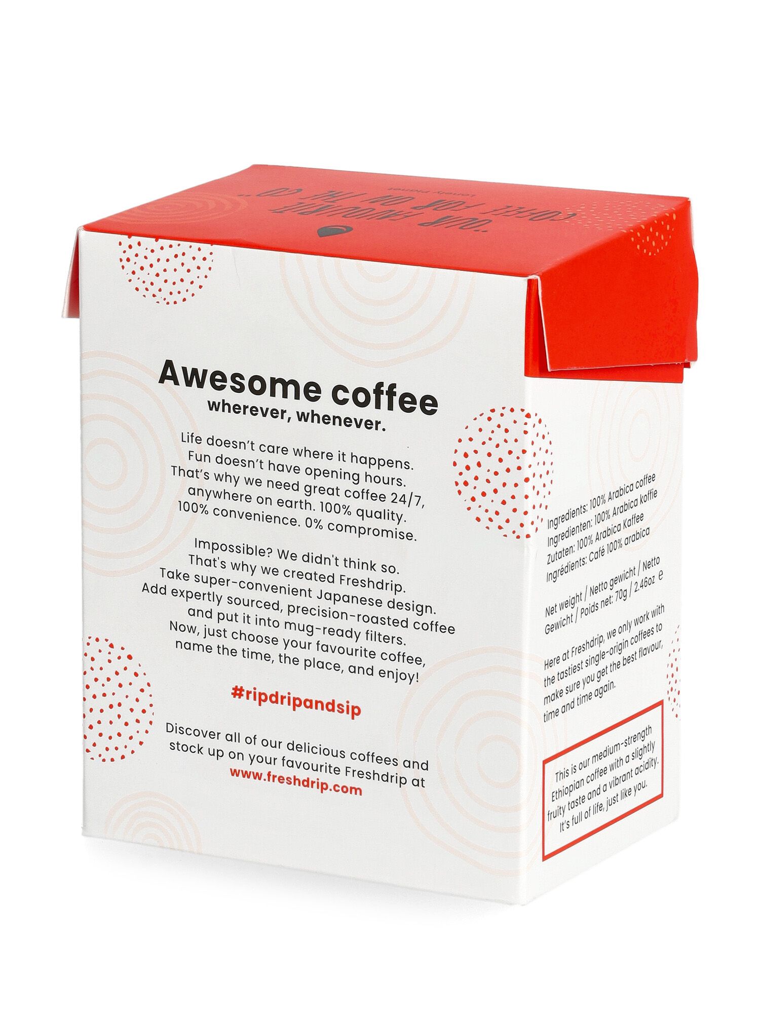Kava u vrećicama Freshdrip - ethiopia medium strength