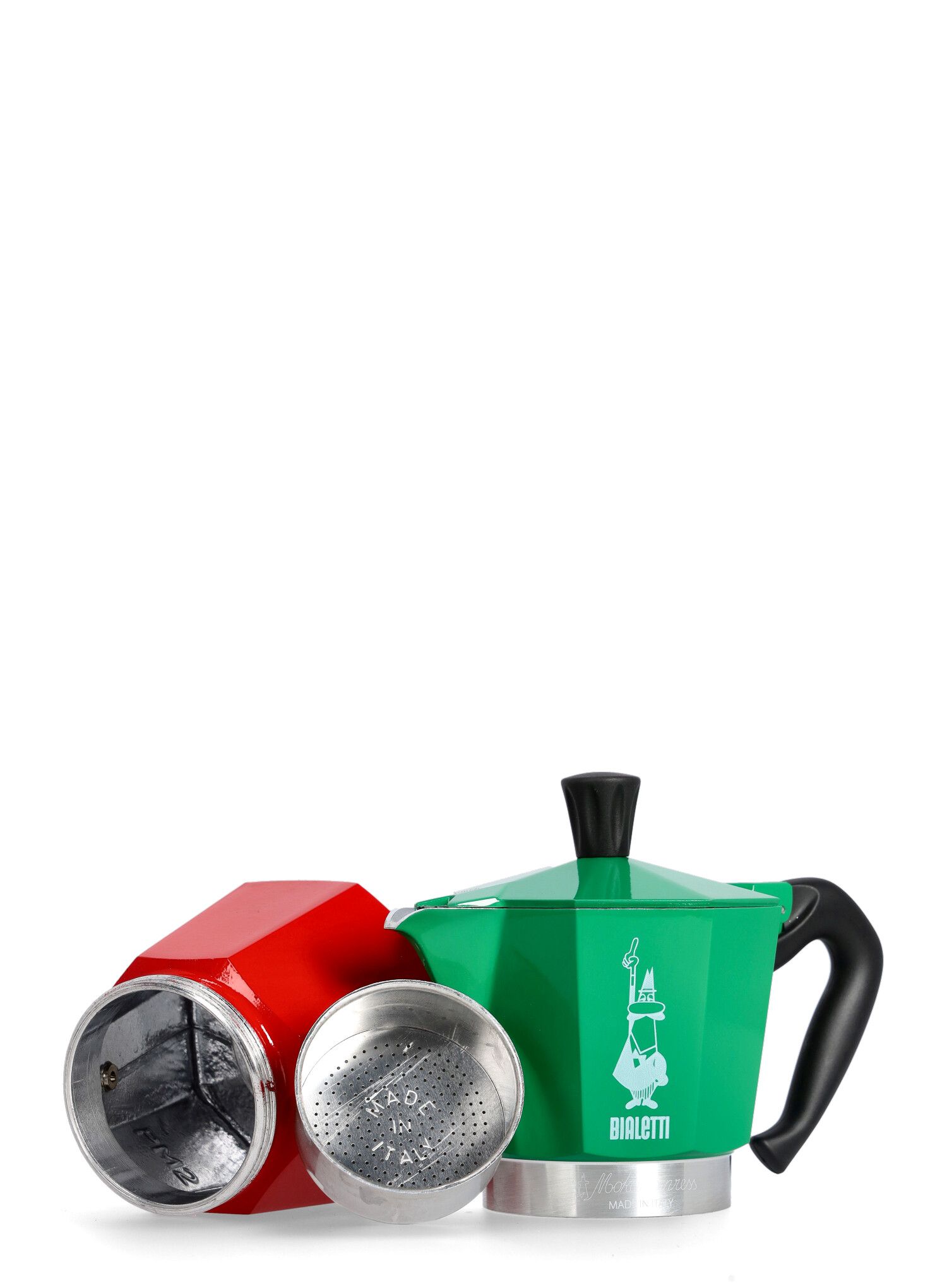 Putni aparat za kavu Bialetti Moka Express Italia 3TZ - red/grn
