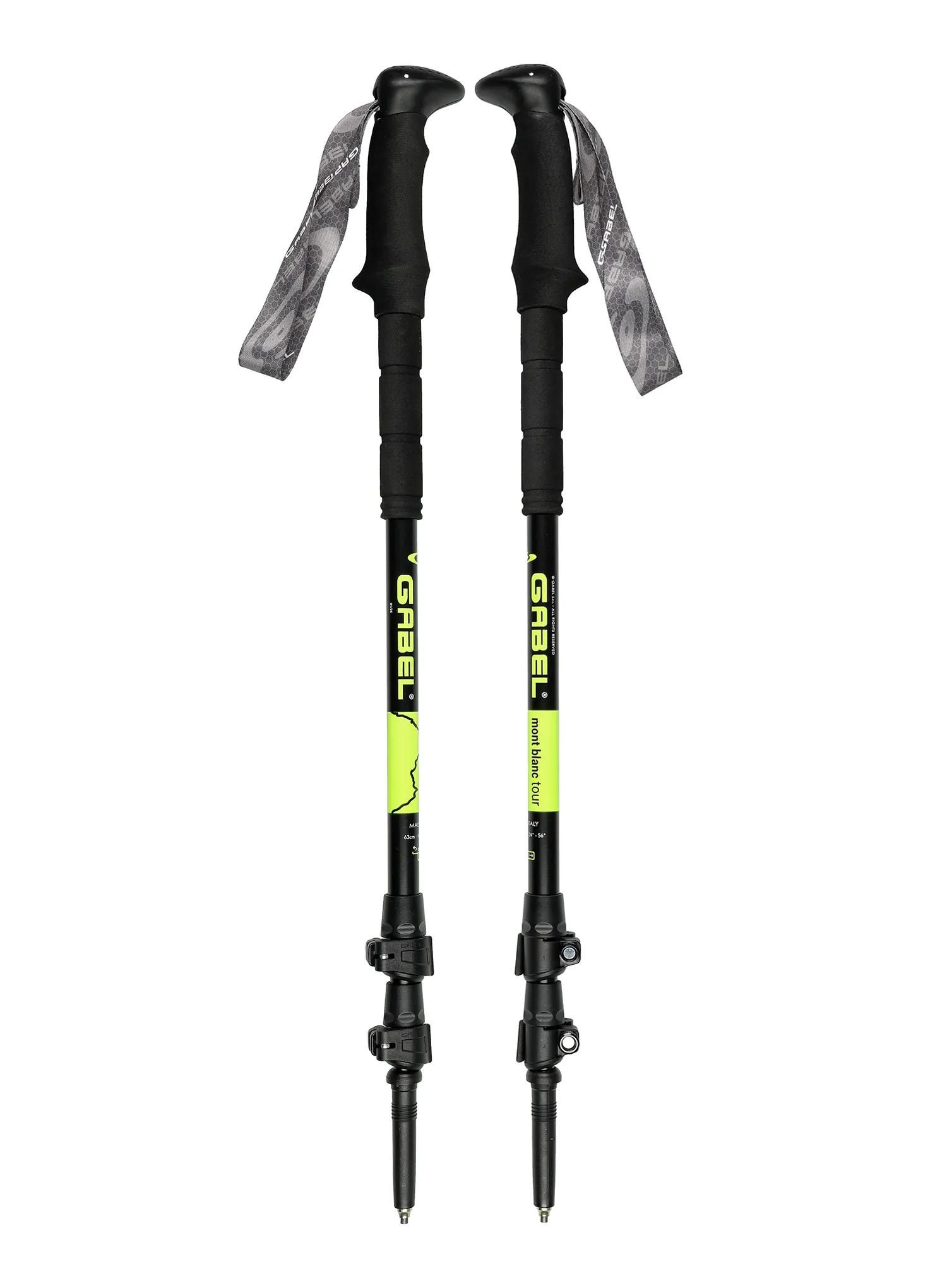 Aluminijski štapovi Gabel Mont Blanc Tour - lime