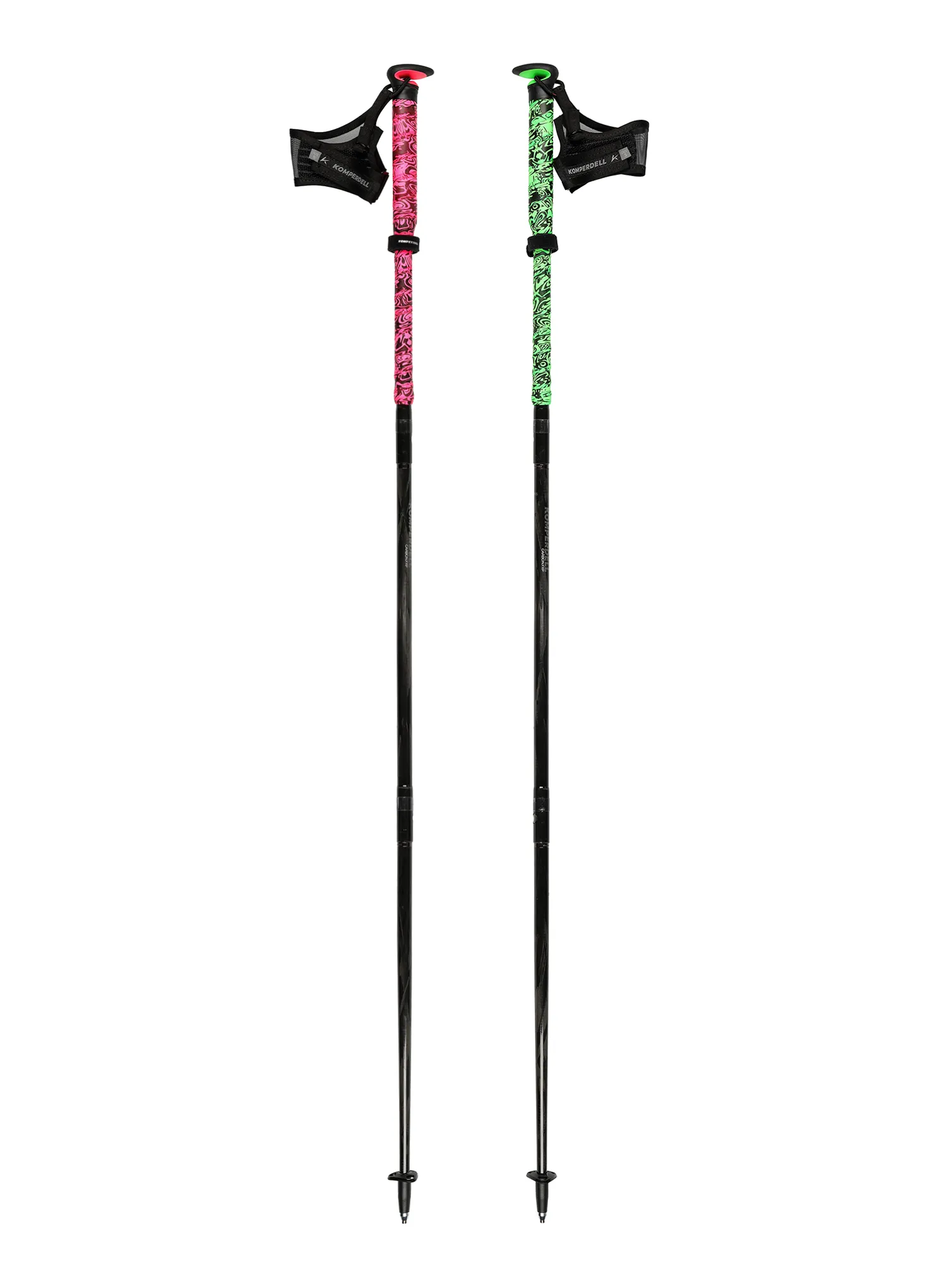 Štapovi za trčanje Komperdell Fxp Carbon Ultra - green/pink