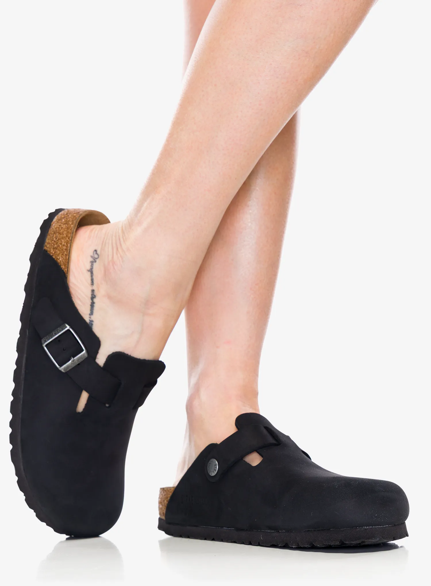 Ženske papuče Birkenstock Boston Leather Oiled - black