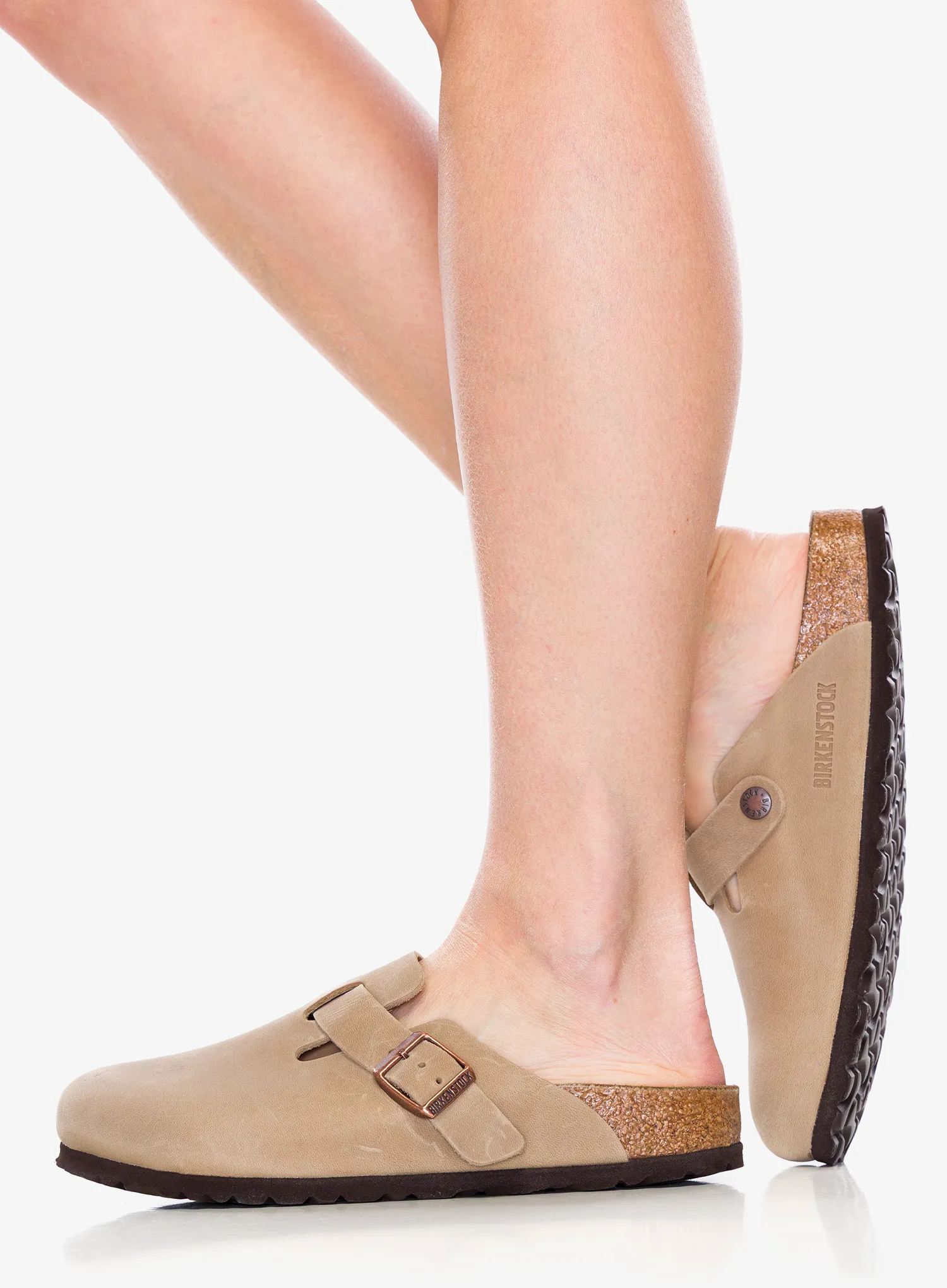 Ženske papuče Birkenstock Boston Leather Oiled - tabacco brown