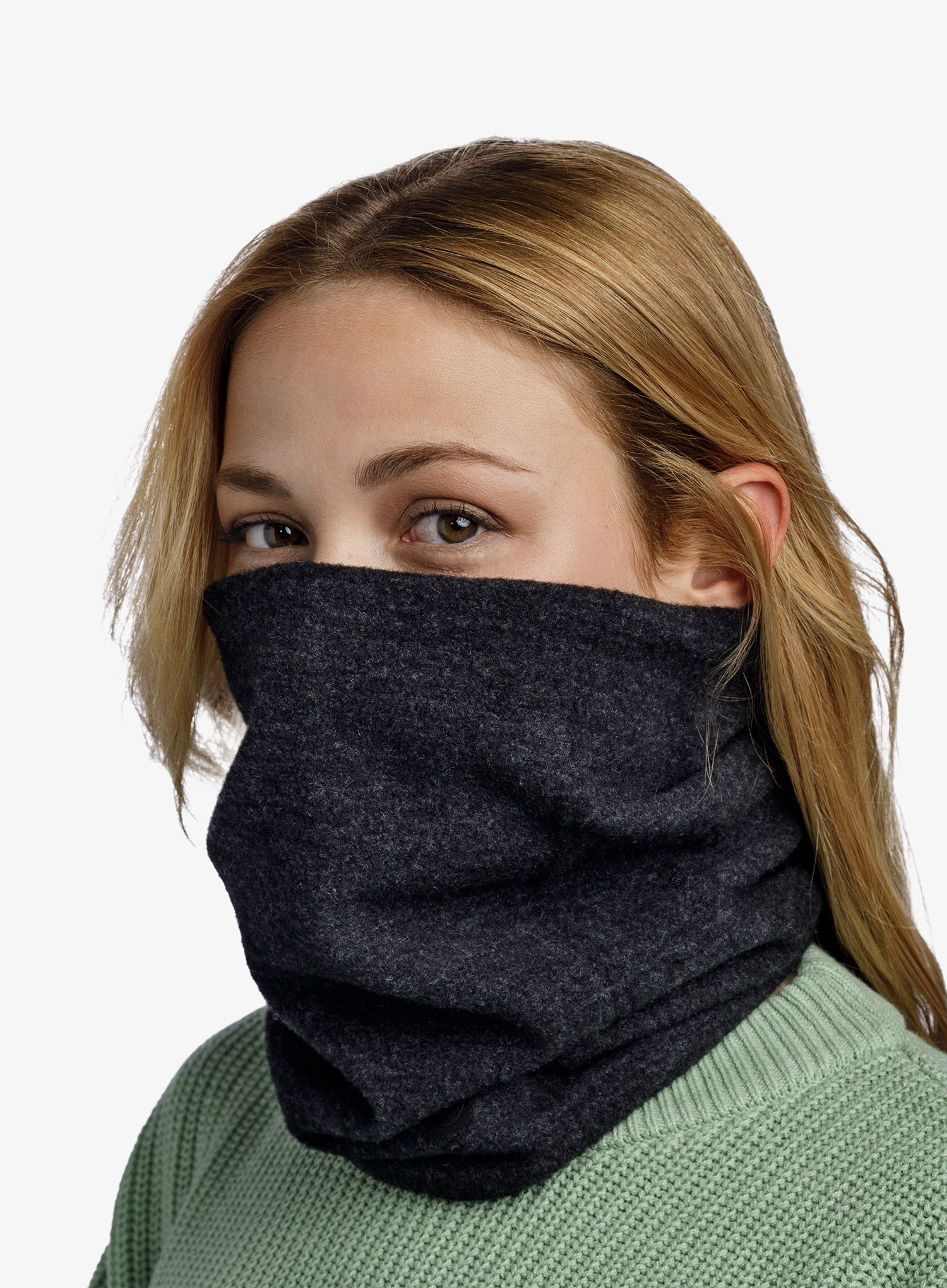 Grijač za vrat Buff Merino Fleece - black