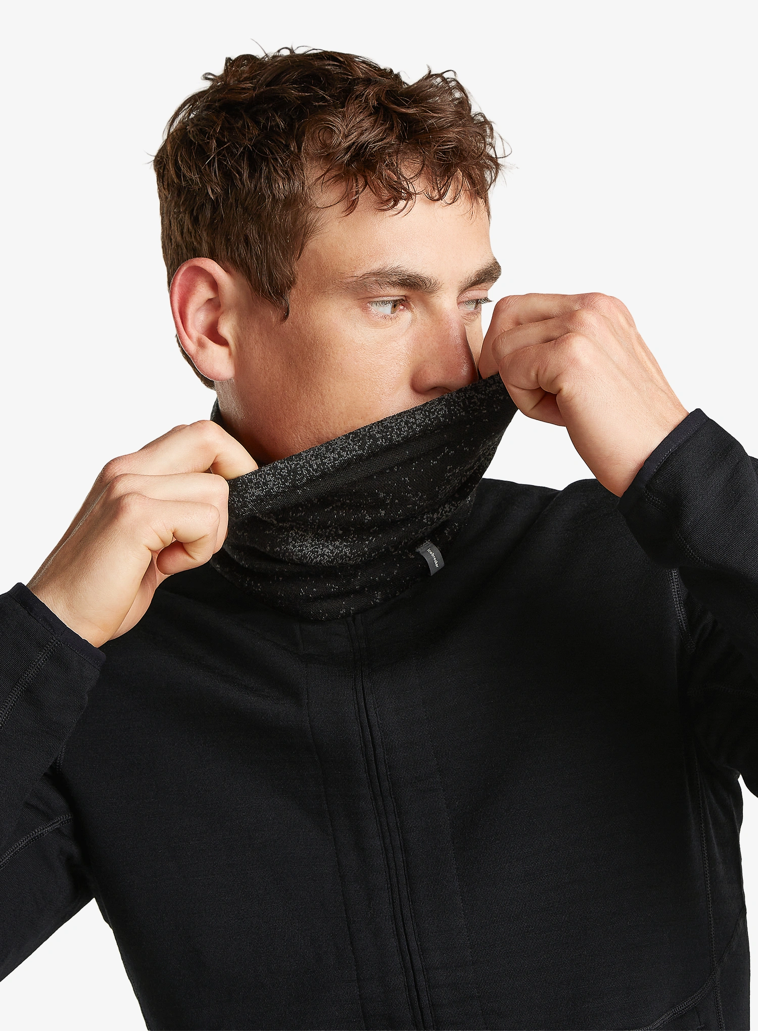 Grijač za vrat Icebreaker Merino 260 Oasis Vertex Reversible Chute Chillwave - black/obsidian/j
