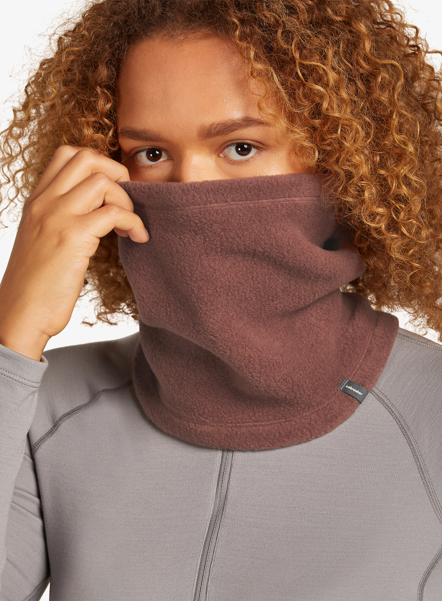 Grijač za vrat Icebreaker Merino Blend 800 RealFleece Classic Pile Chute - carob