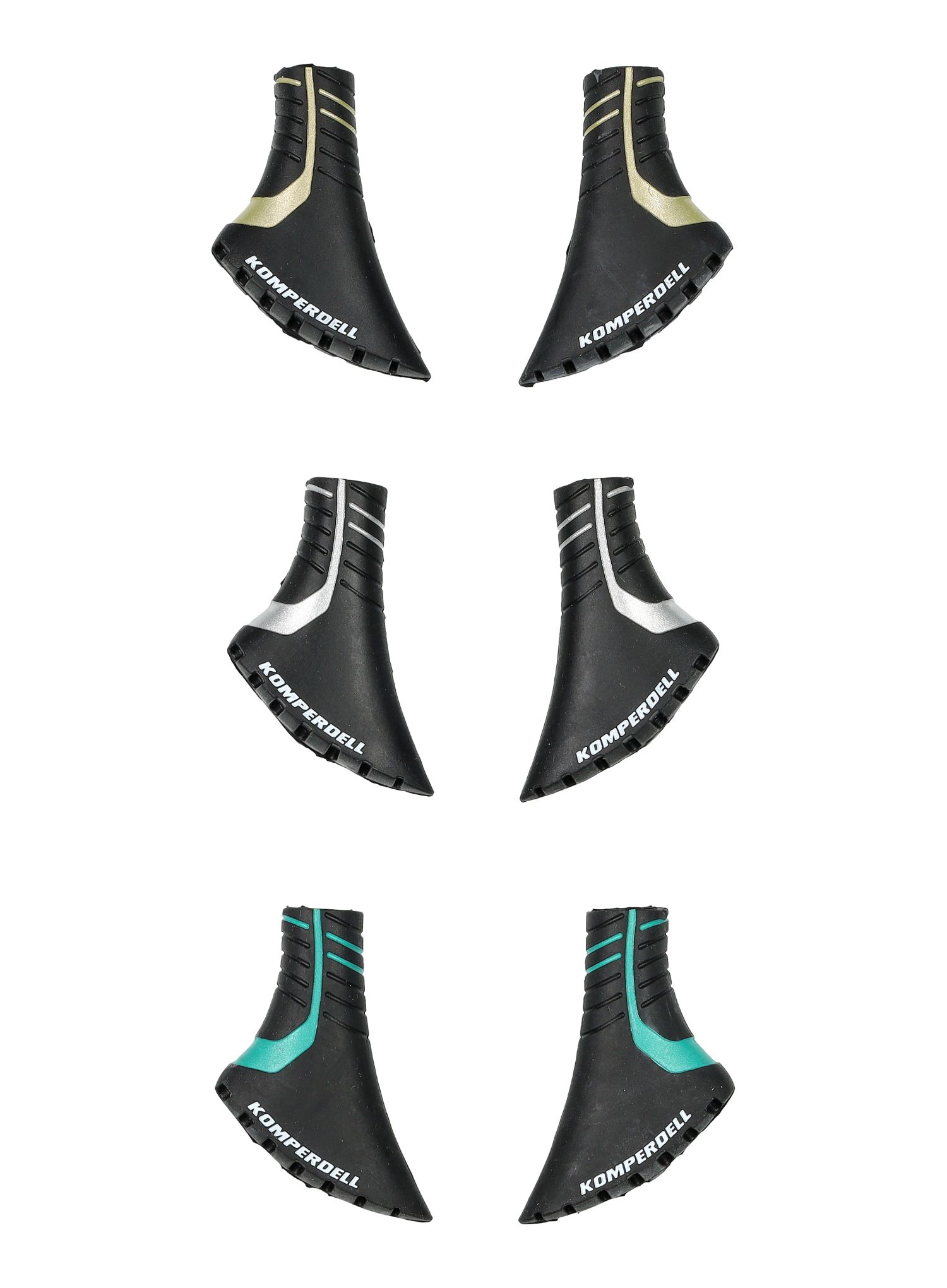 Nastavci za štapove Komperdell Nordic Walking Pad 3Pack - black/gold/silver/mint