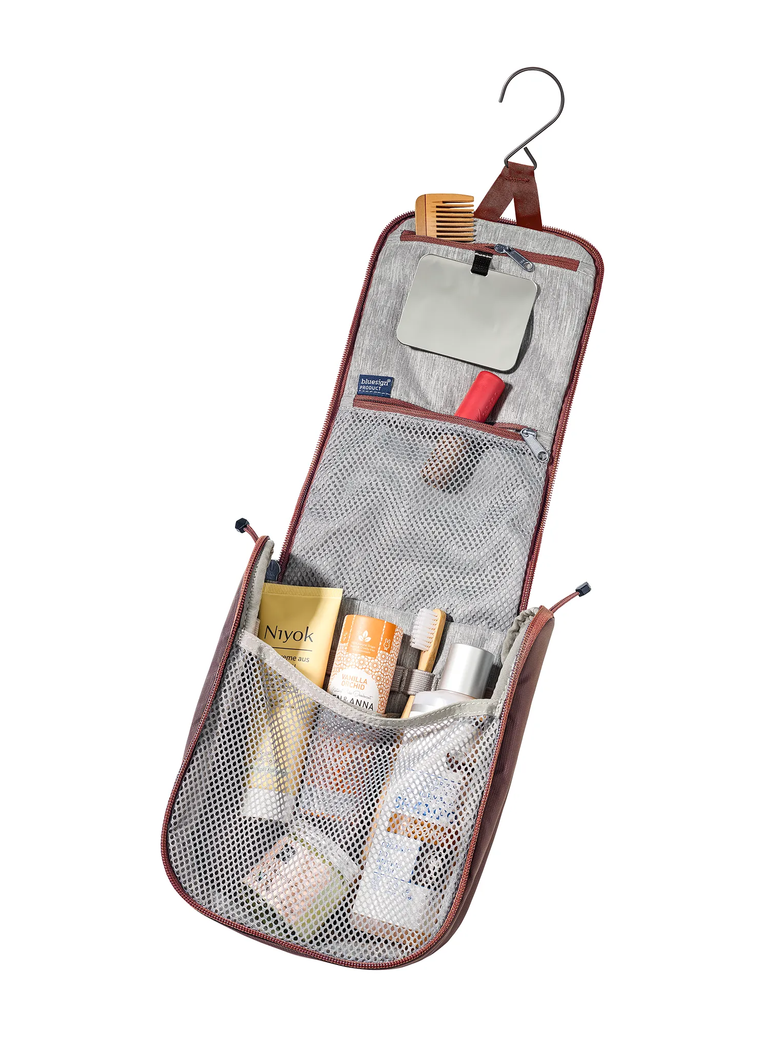 Toaletna torbica Deuter Wash Center I - raisin/caspia