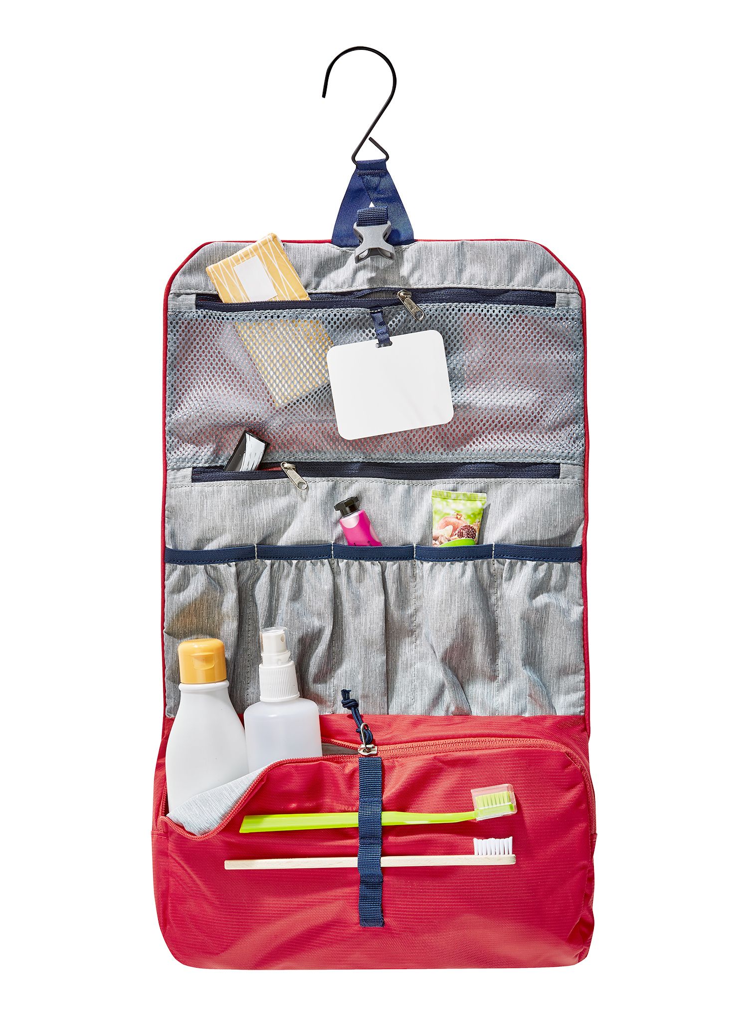 Toaletna torbica Deuter Wash Bag II - chili/navy