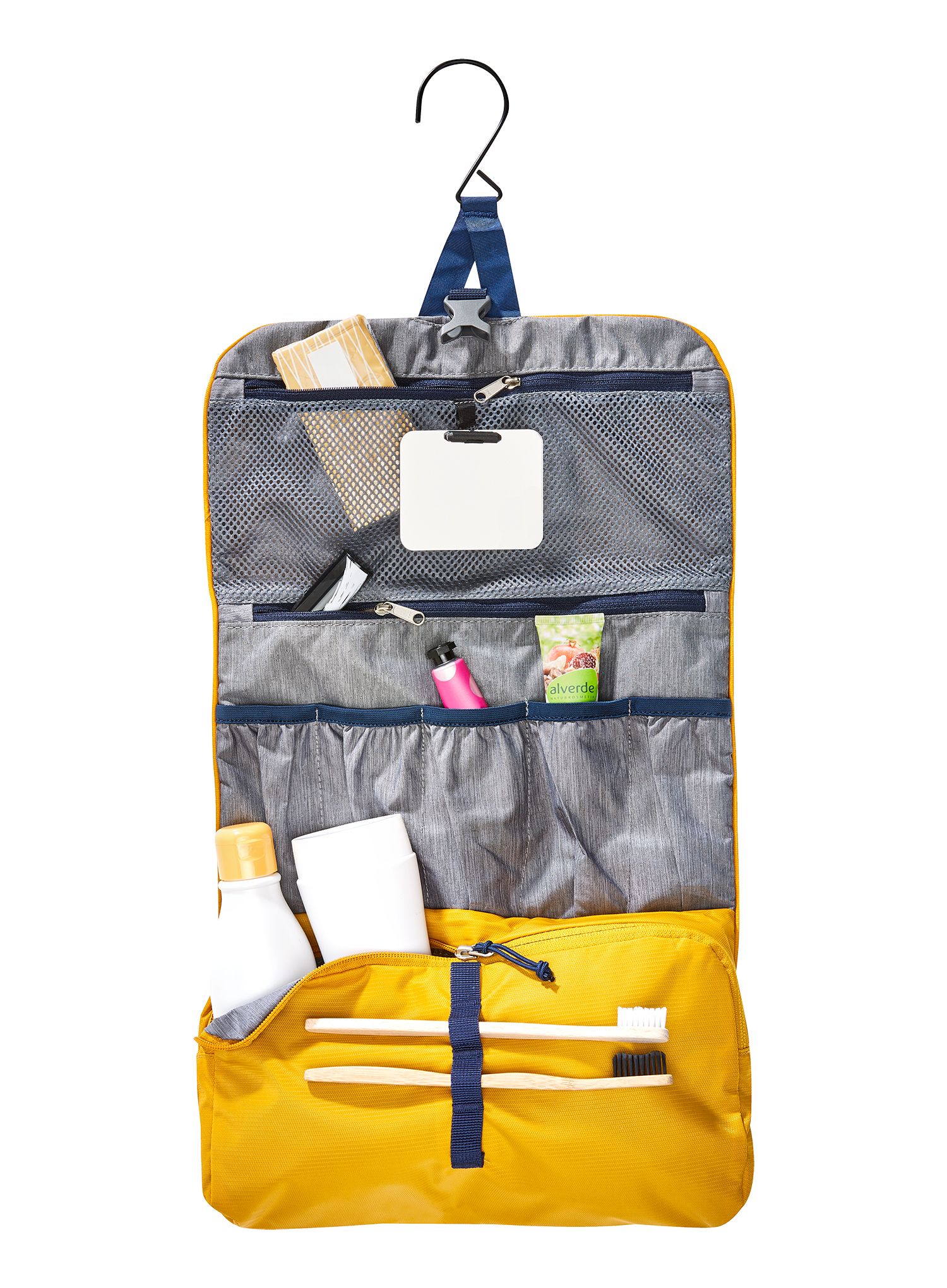 Toaletna torbica Deuter Wash Bag II - curry/navy