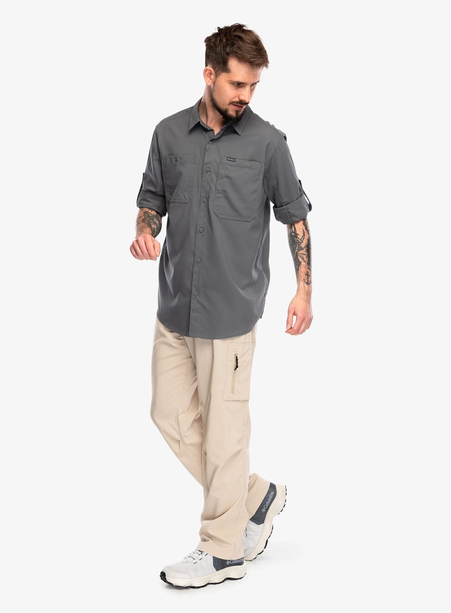Košulja Columbia Silver Ridge Utility II LS Shirt - city grey
