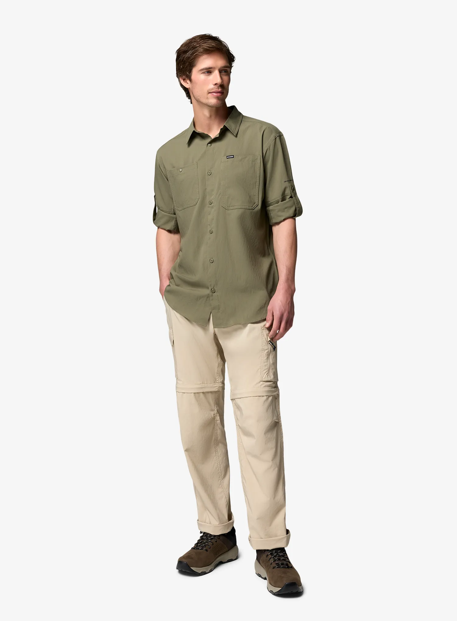 Putna košulja Columbia Silver Ridge Utility II LS Shirt - stone green