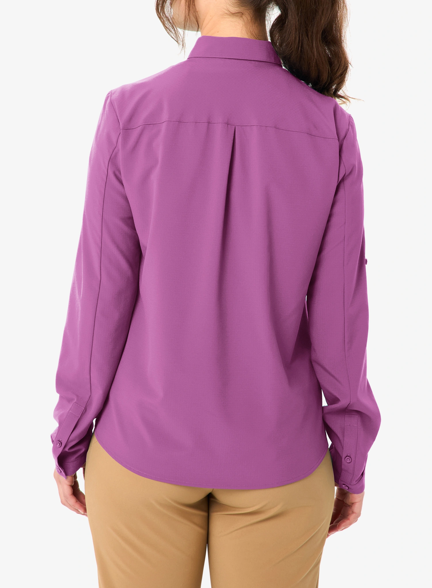 Ženska putna košulja Vaude Rosemoor LS Shirt IV - magenta