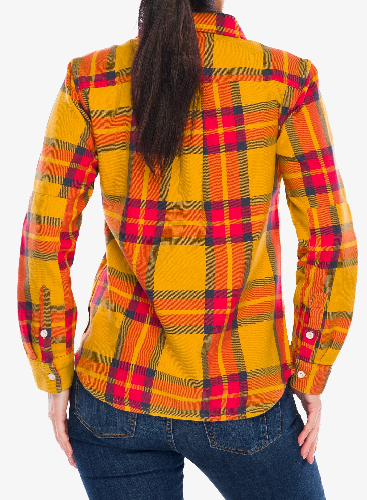 Ženska planinarska košulja Black Diamond Project Twill LS Shirt - amber/coral red