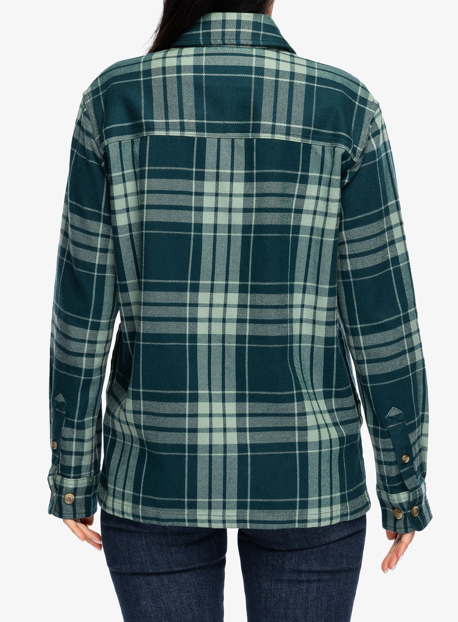 Ženska planinarska košulja Carhartt Loose Fit Twill Plaid Shirt - greenstone