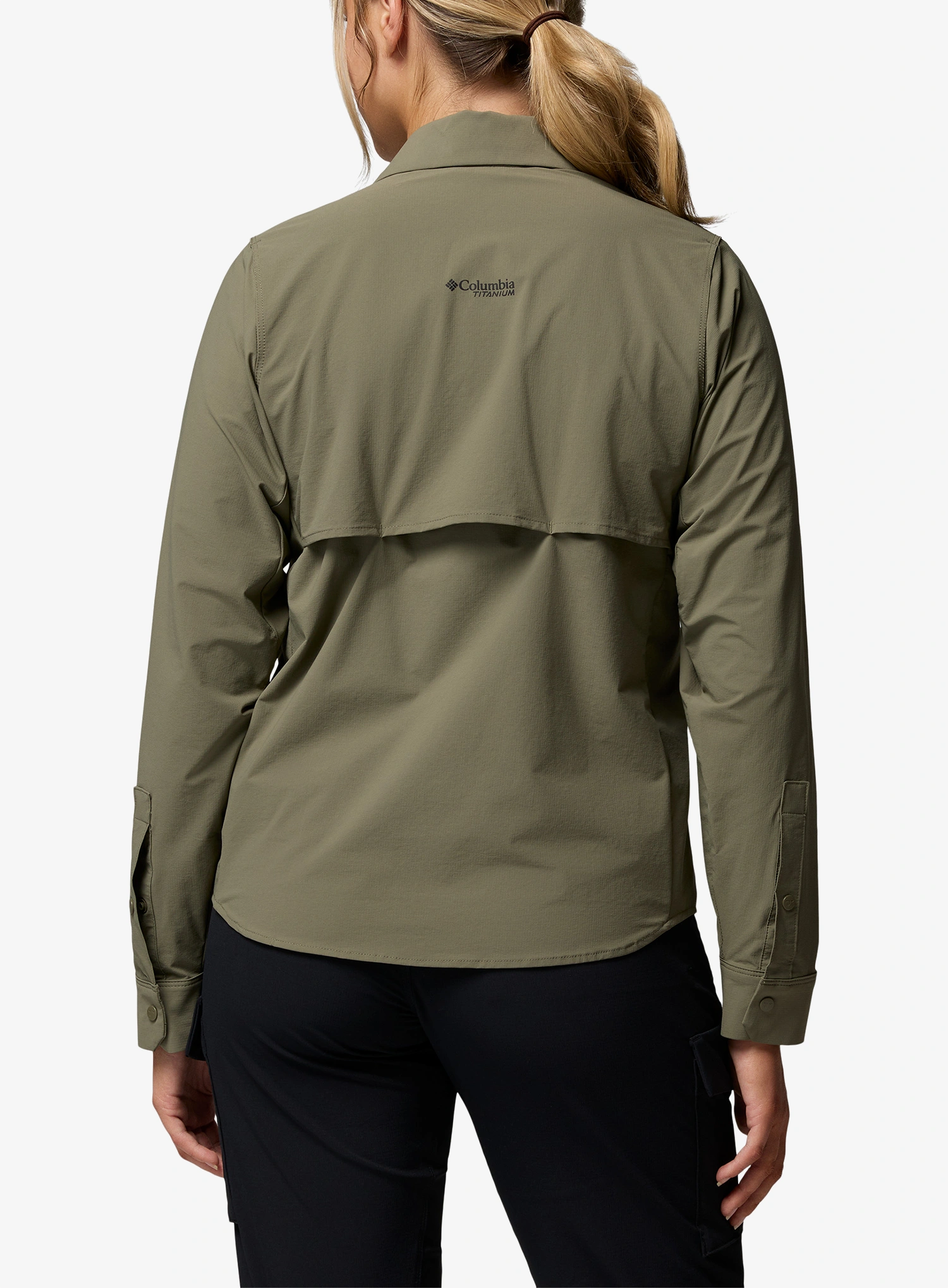Ženska planinarska košulja Columbia Silver Ridge Elite Long Sleeve Woven - stone green