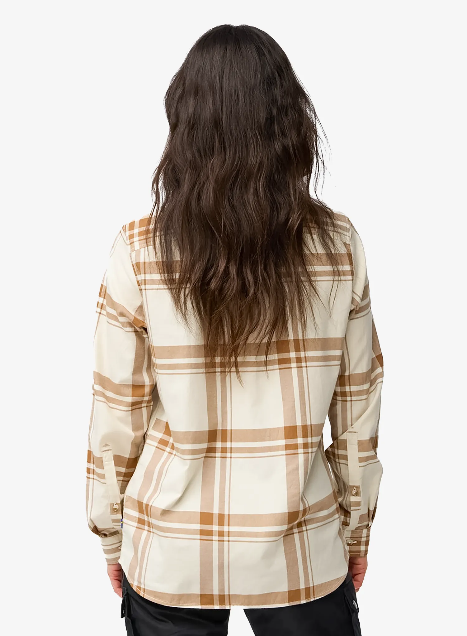 Ženska planinarska košulja Fjallraven Ovik Lite Flannel Shirt - chalk white/fossil