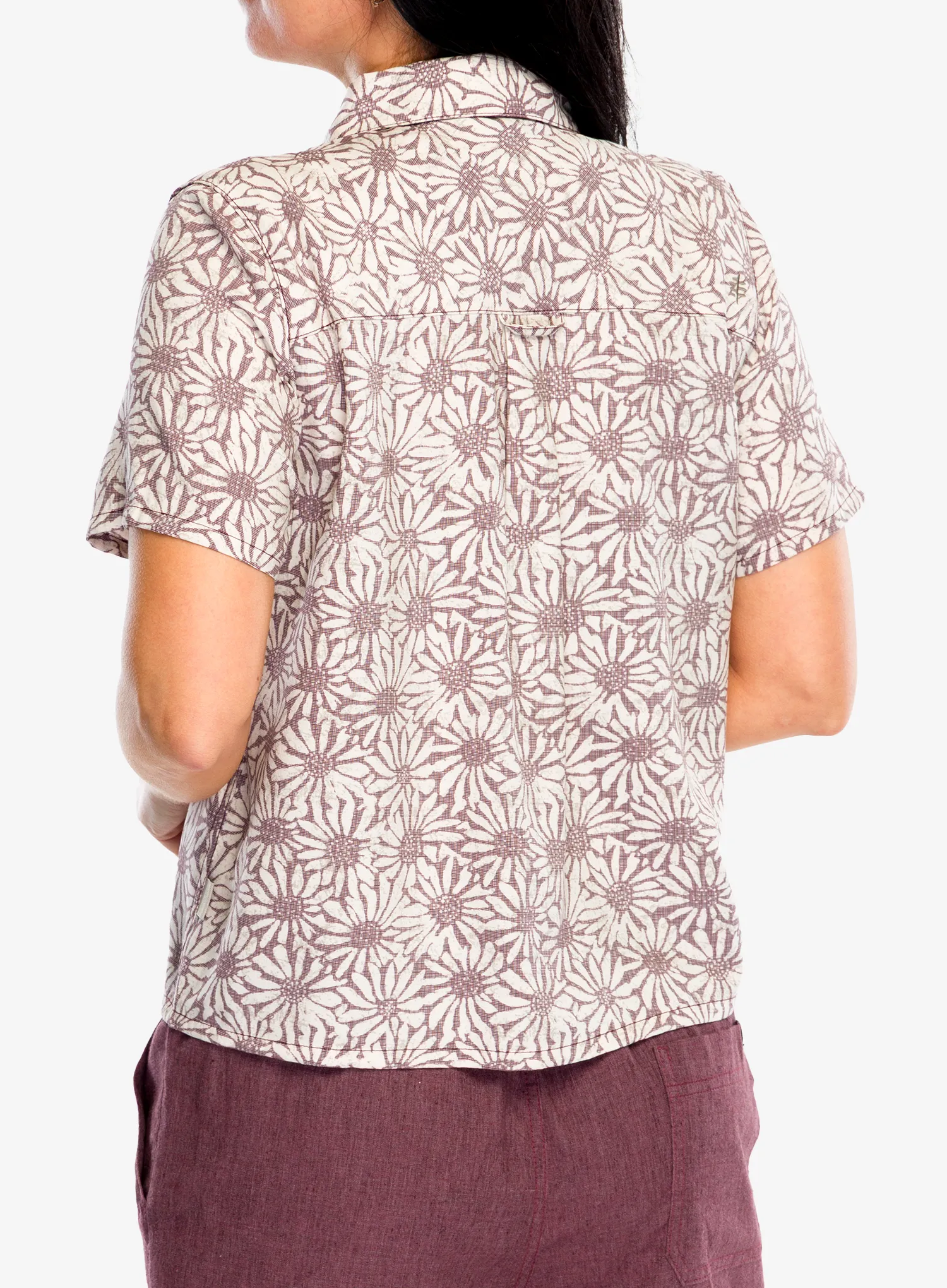 Ženska planinarska košulja Royal Robbins Camino Pucker S/S - wild rhubarb caledonia pt