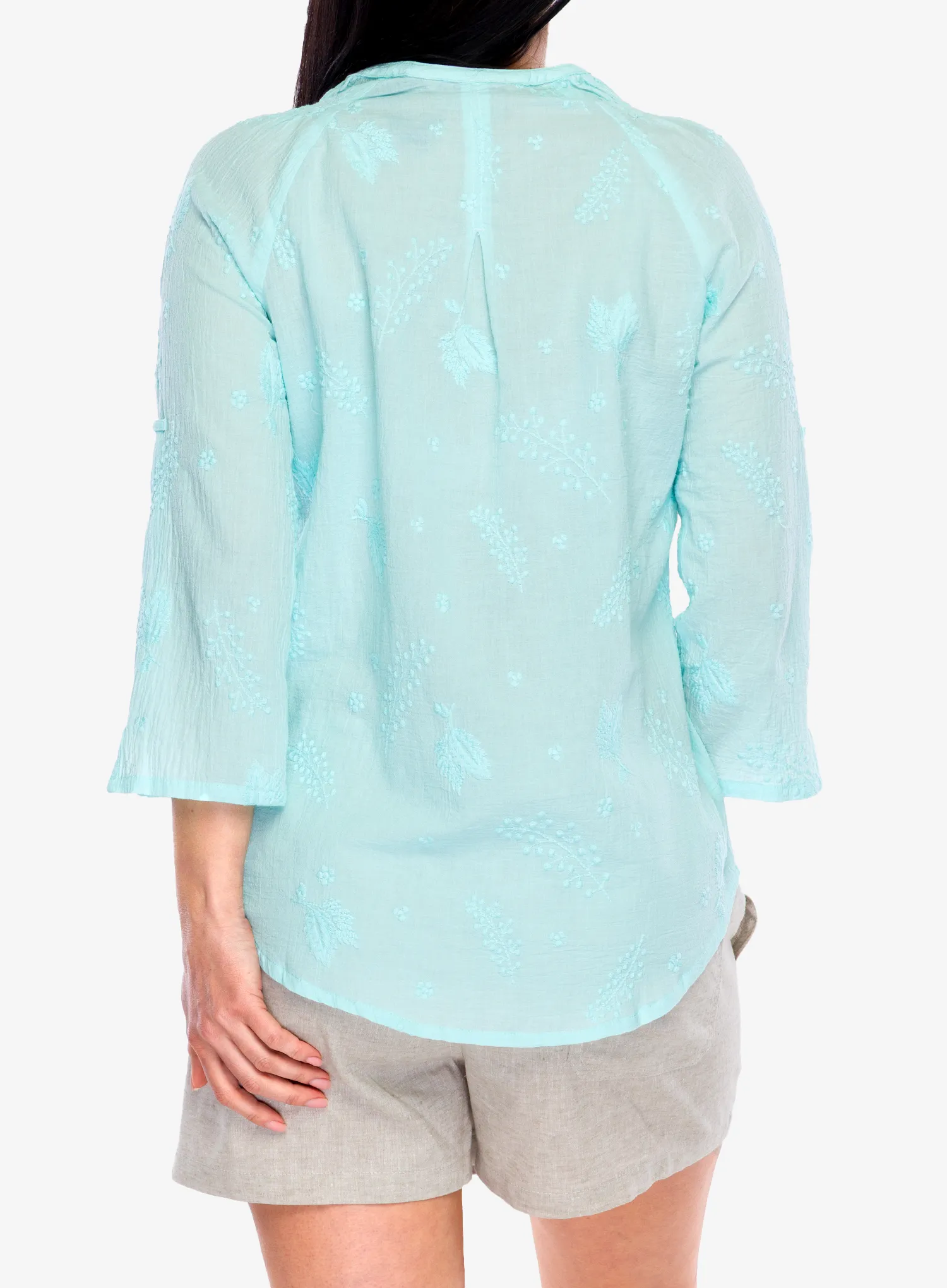 Ženska planinarska košulja Royal Robbins Oasis Tunic II 3/4 Sleeve - pacific blue