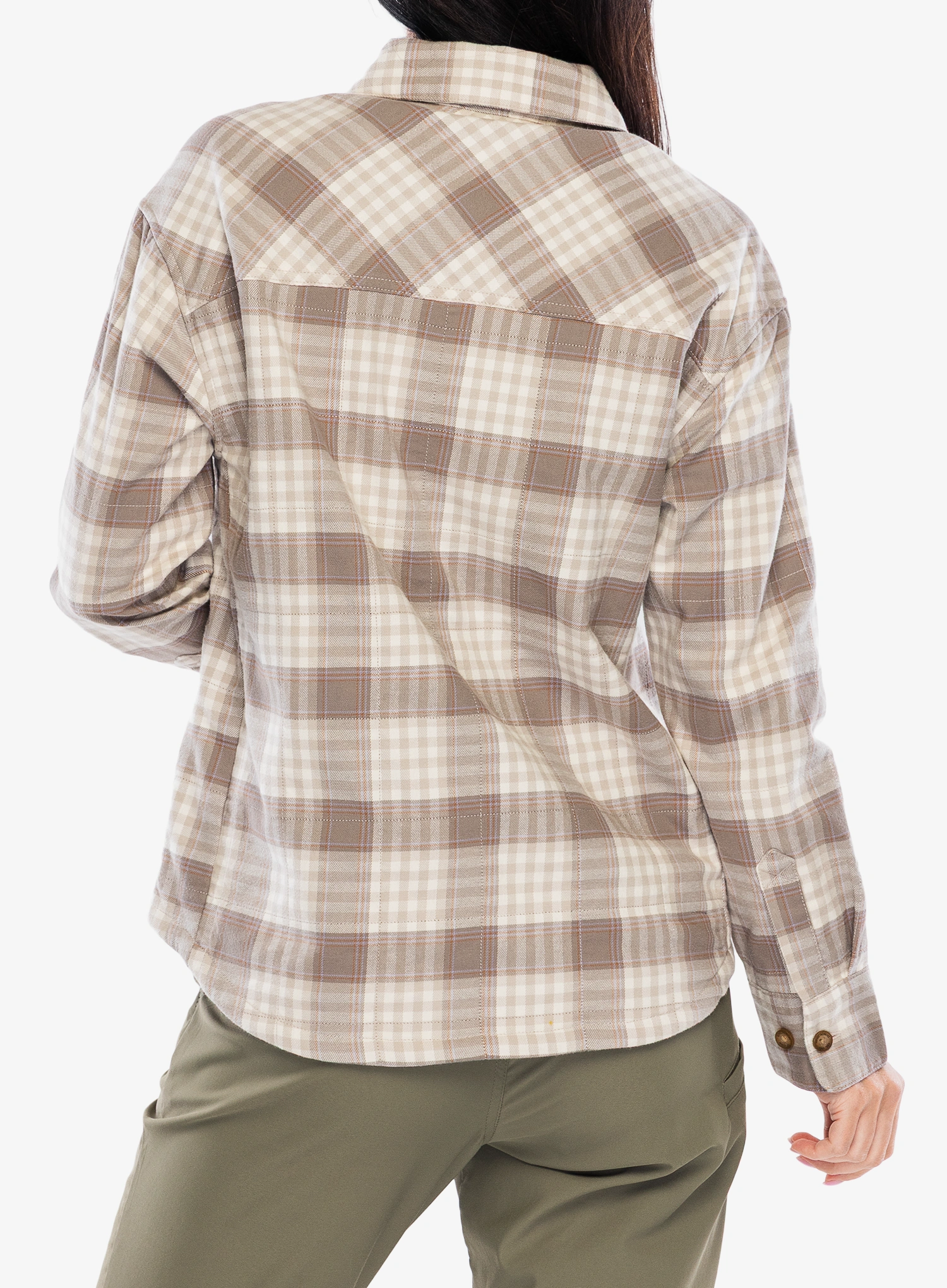 Ženska planinarska košulja Royal Robbins Vista Flannel Shacket - chalk antelope pld