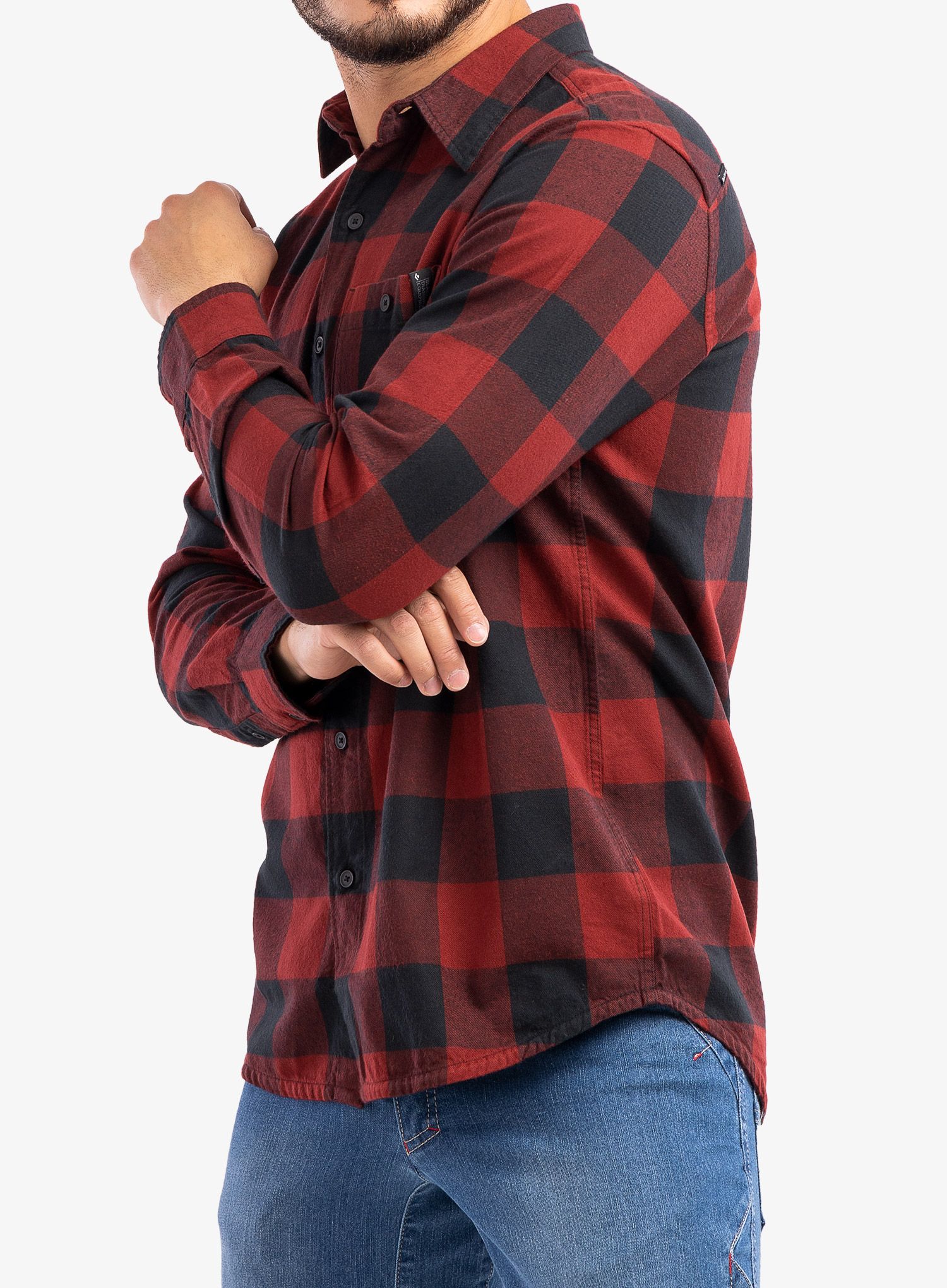 Planinarska košulja Black Diamond Zodiac LS Flannel Shirt - dark crimson/smoke plaid