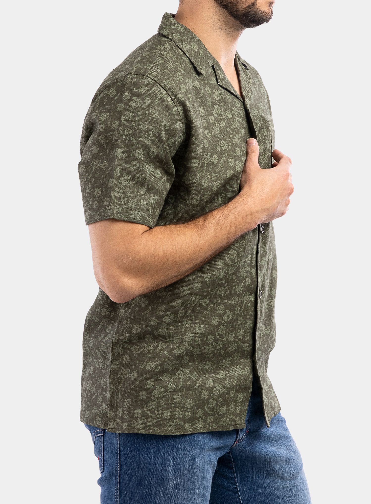 Košulja protiv komaraca Craghoppers NosiBotanical Pasport S/S Shirt - parka green print
