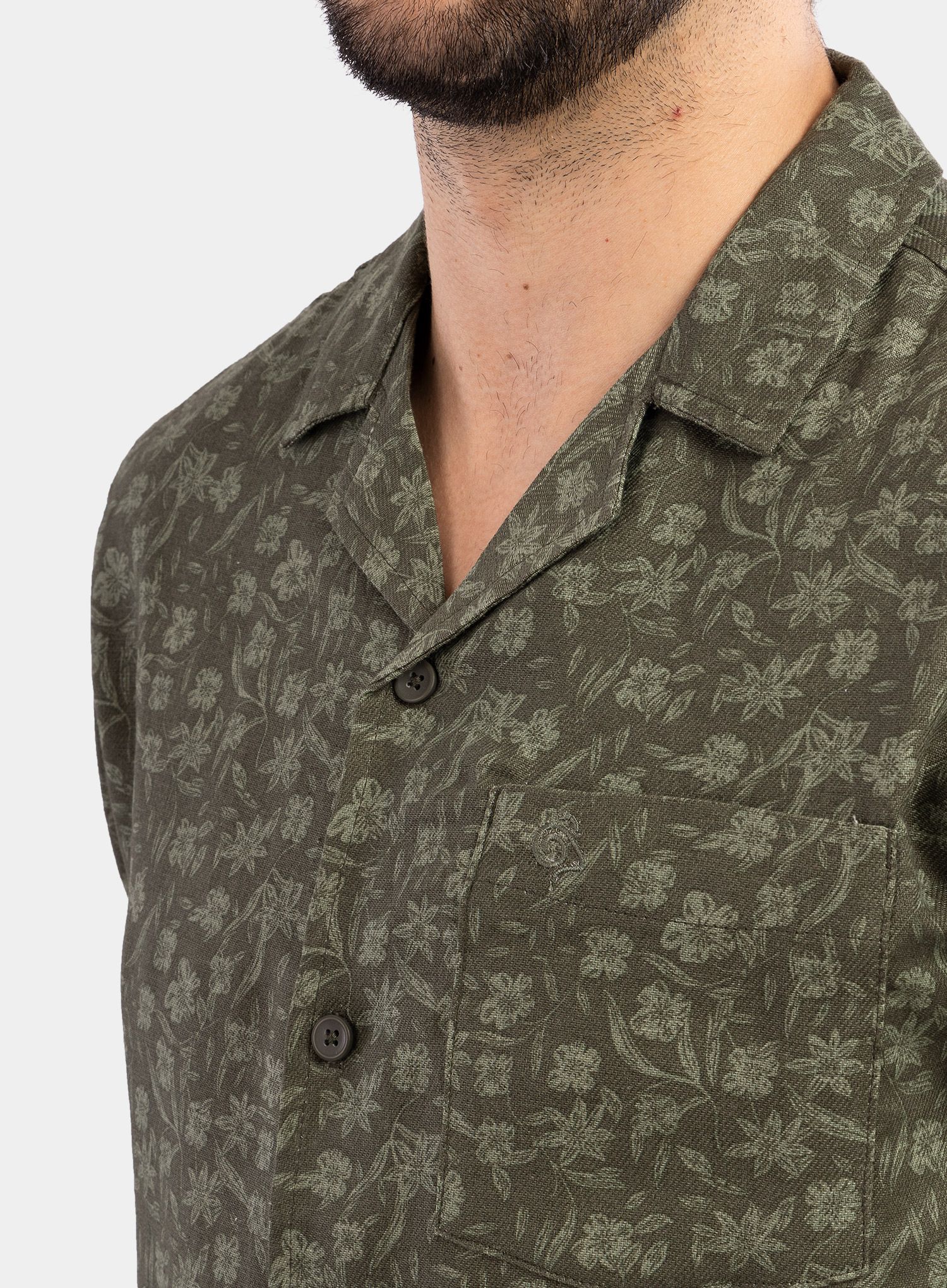 Košulja protiv komaraca Craghoppers NosiBotanical Pasport S/S Shirt - parka green print