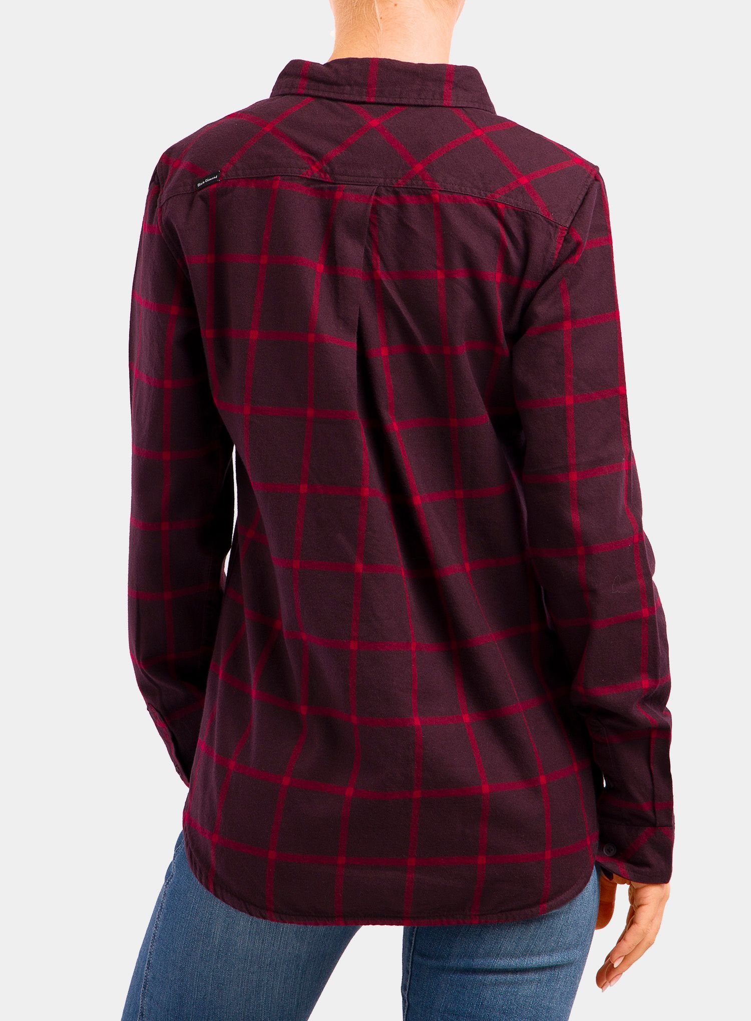 Ženska planinarska košulja Black Diamond Serenity LS Flannel Shirt - bordeaux/vermillion plaid