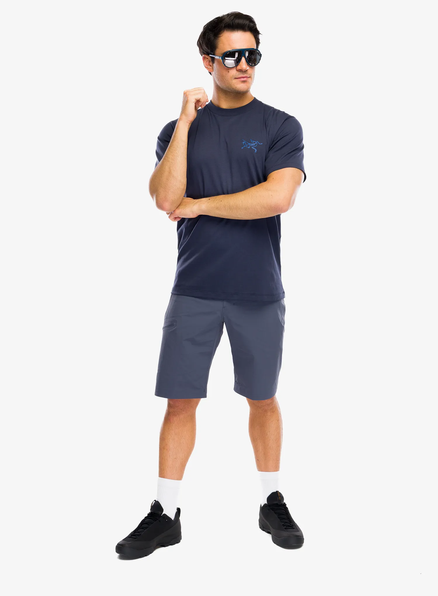 Pamučna majica Arcteryx Kragg SL Cotton Shirt SS - black sapphire