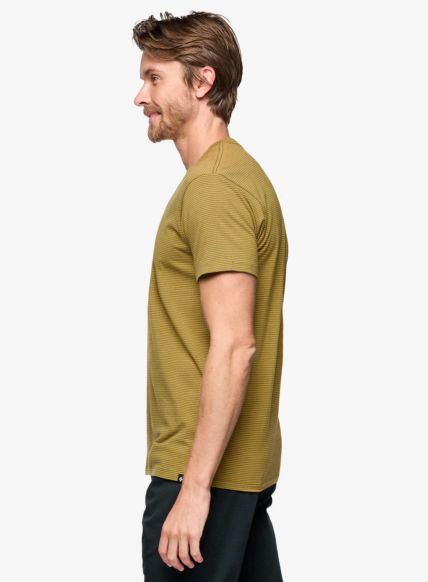 Pamučna majica Black Diamond BD Stripe SS Tee - dark curry/amber