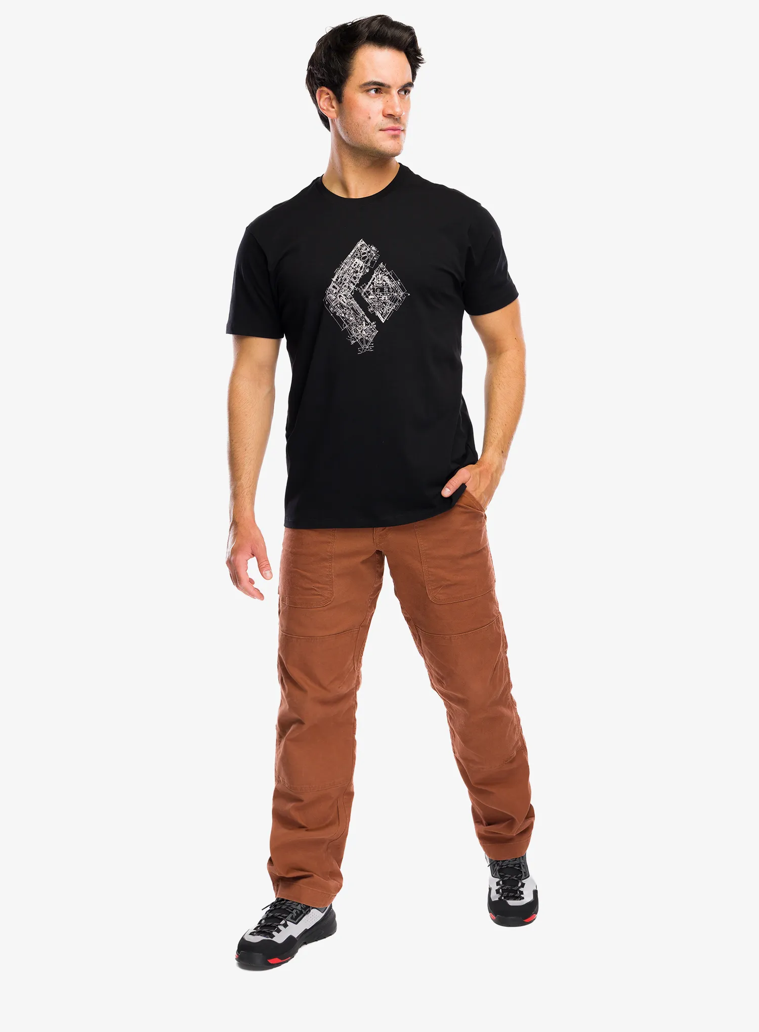 Pamučna majica Black Diamond Engineered Diamond SS Tee - black