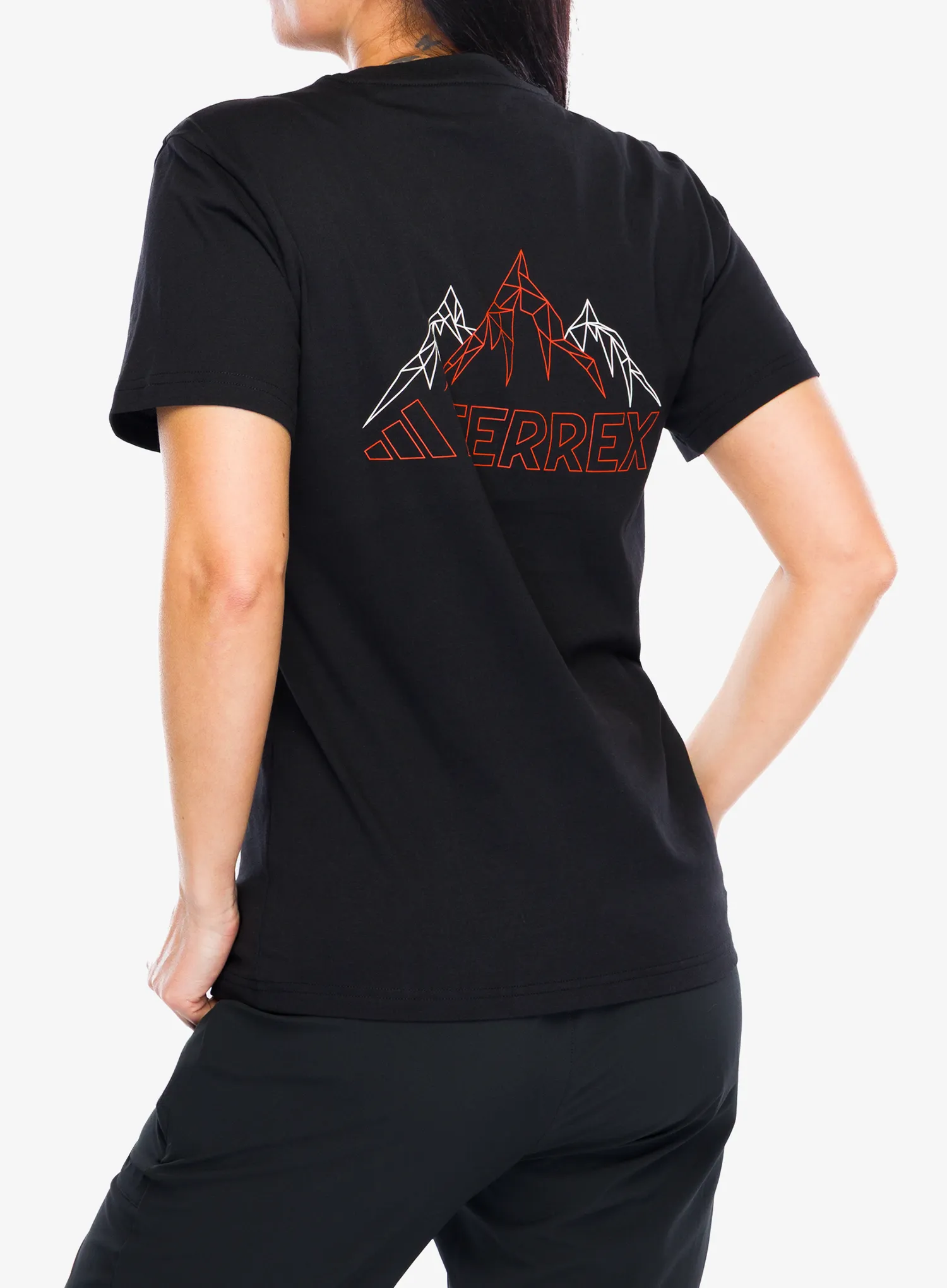 Ženska pamučna majica adidas TERREX Mountain Tee - black