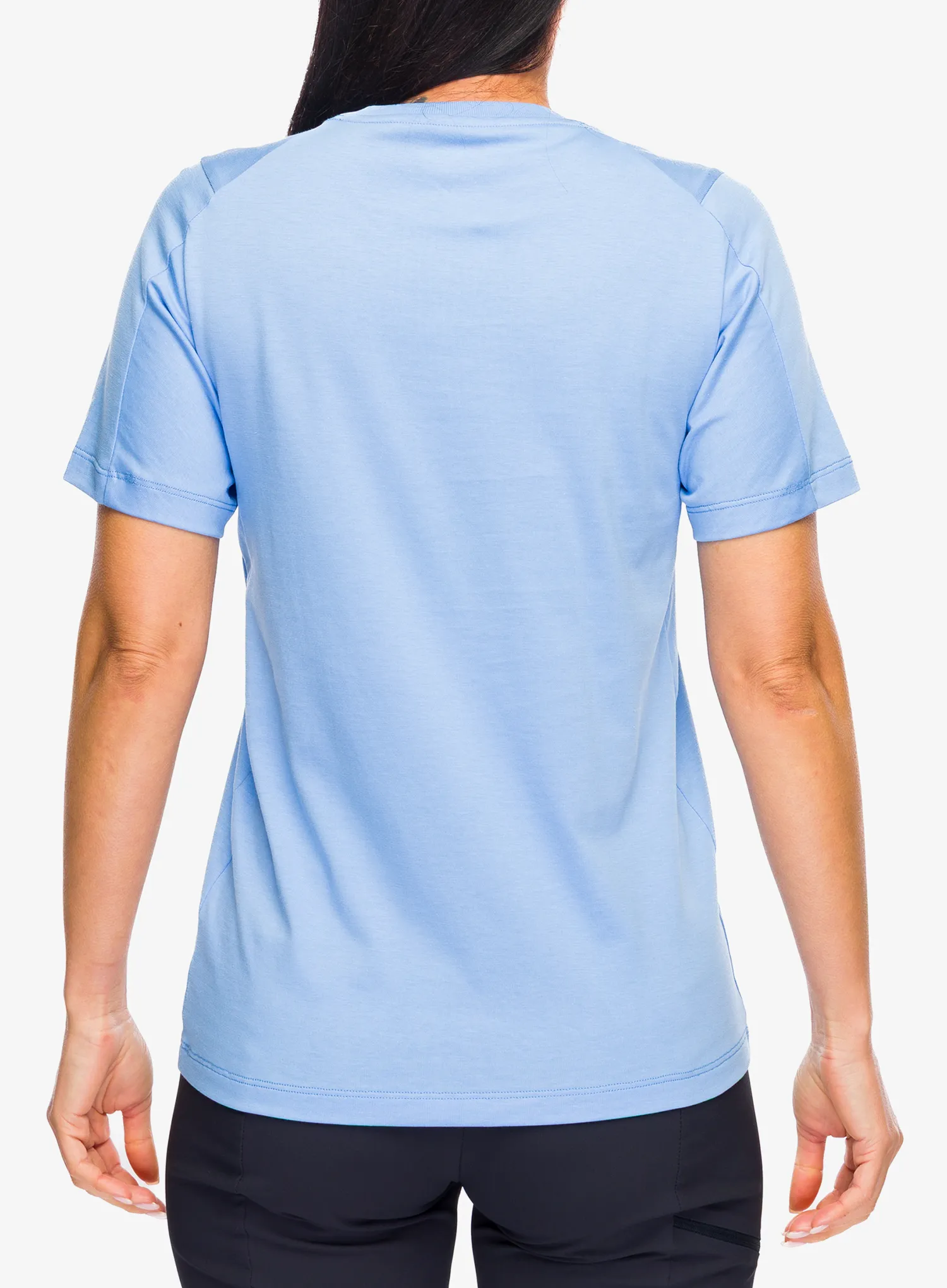 Ženska pamučna majica Arcteryx Kragg SL Cotton Emblem Crew SS - glacial
