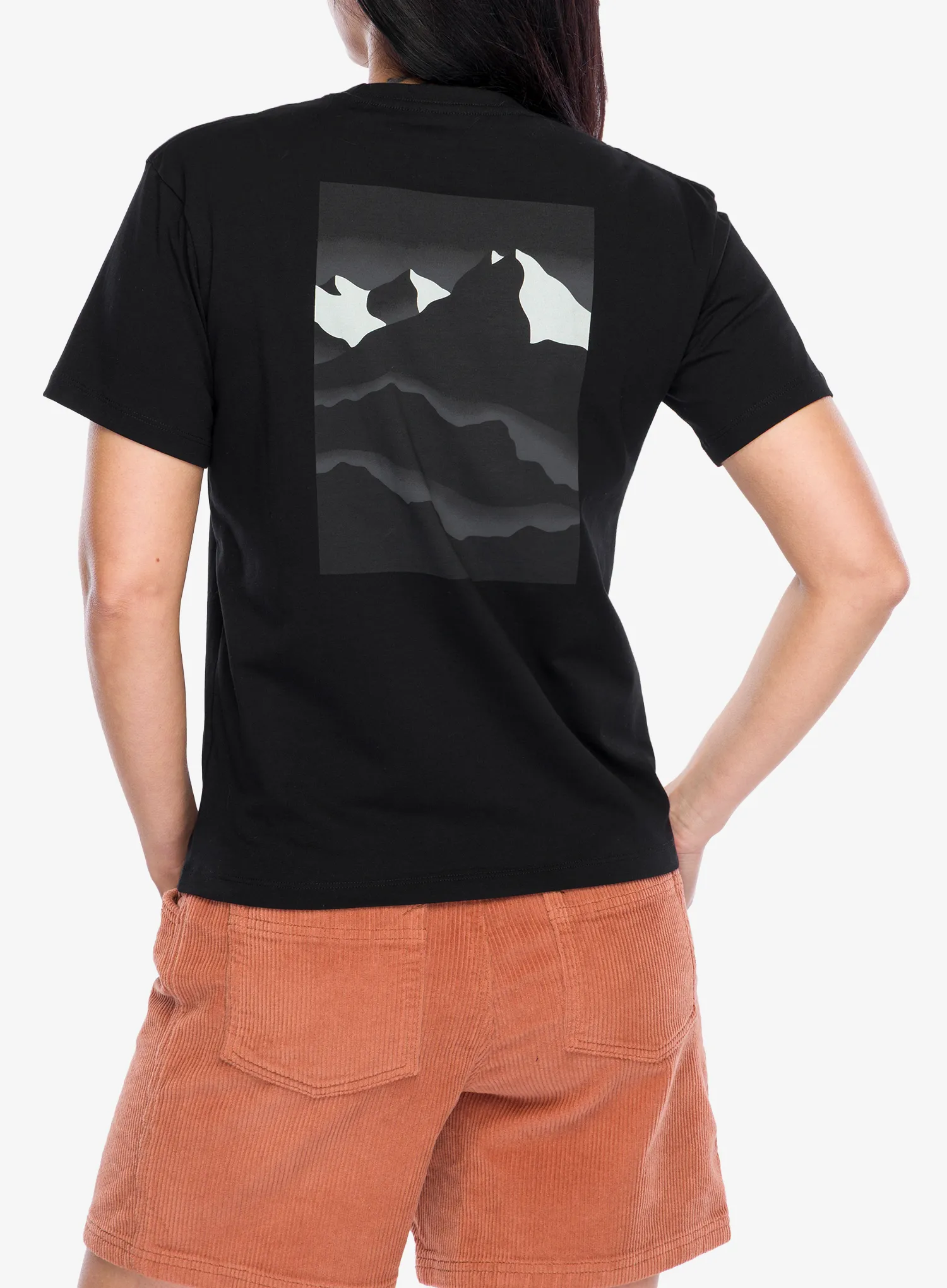 Ženska pamučna majica Black Diamond Mountainscape SS Tee - black