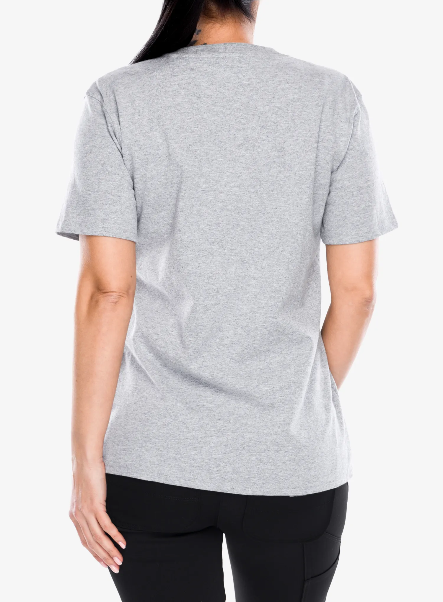Ženska pamučna majica Carhartt Workwear Pocket S/S T-Shirt - heather grey