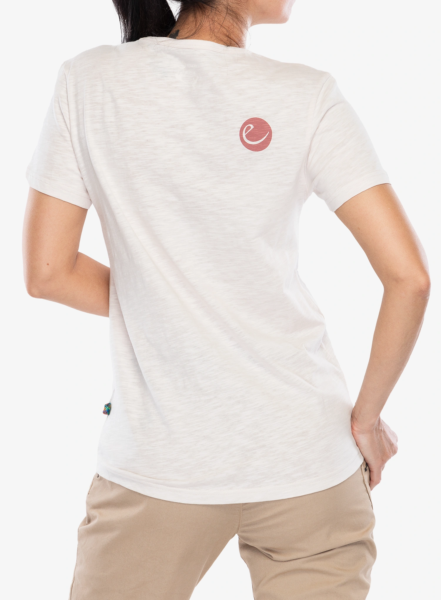 Ženska pamučna majica Edelrid Highball T-Shirt V - white
