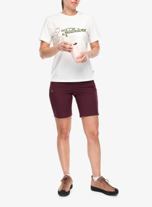 Ženska pamučna majica Fjallraven Archive Logo T-shirt - eggshell