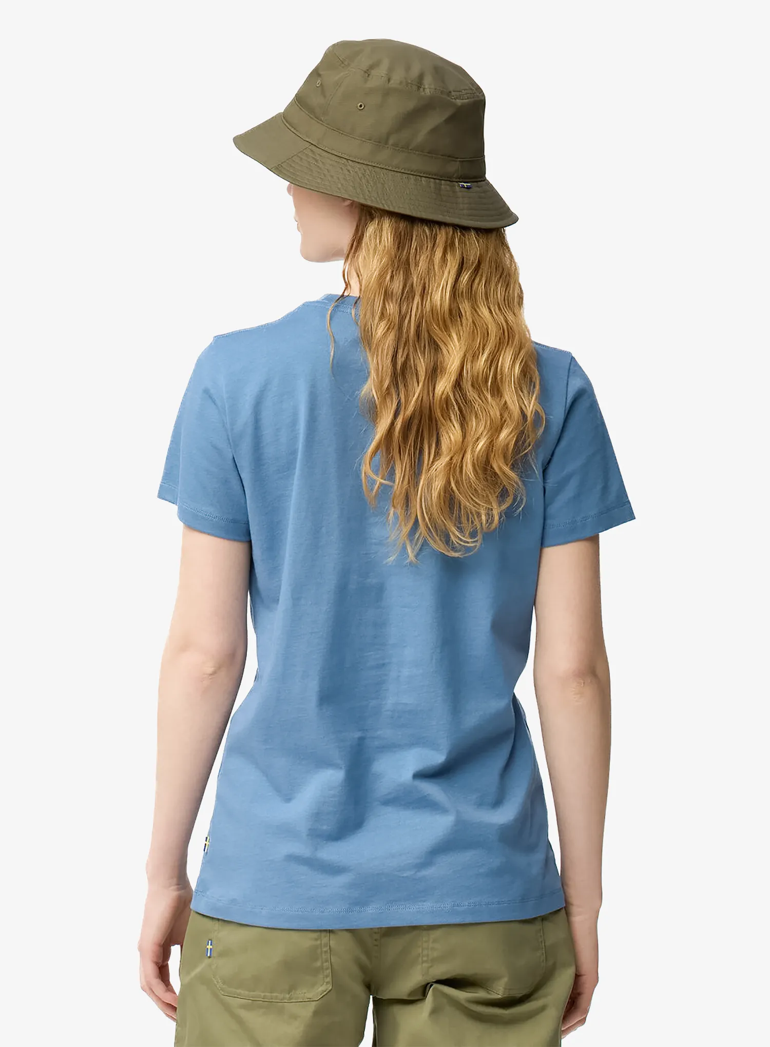 Ženska pamučna majica Fjallraven Fjallblomster Fox T-shirt - dawn blue