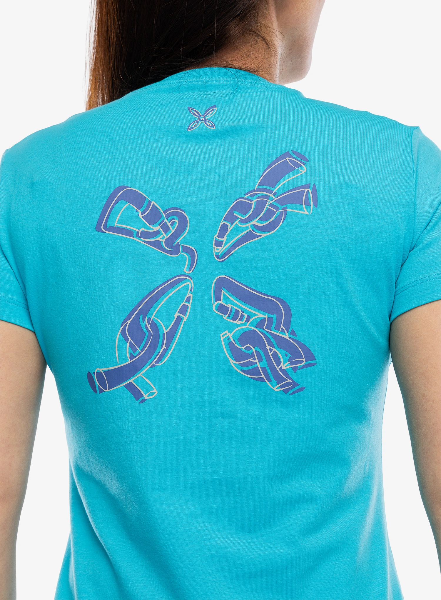 Ženska pamučna majica Montura Knots T-Shirt - turquoise