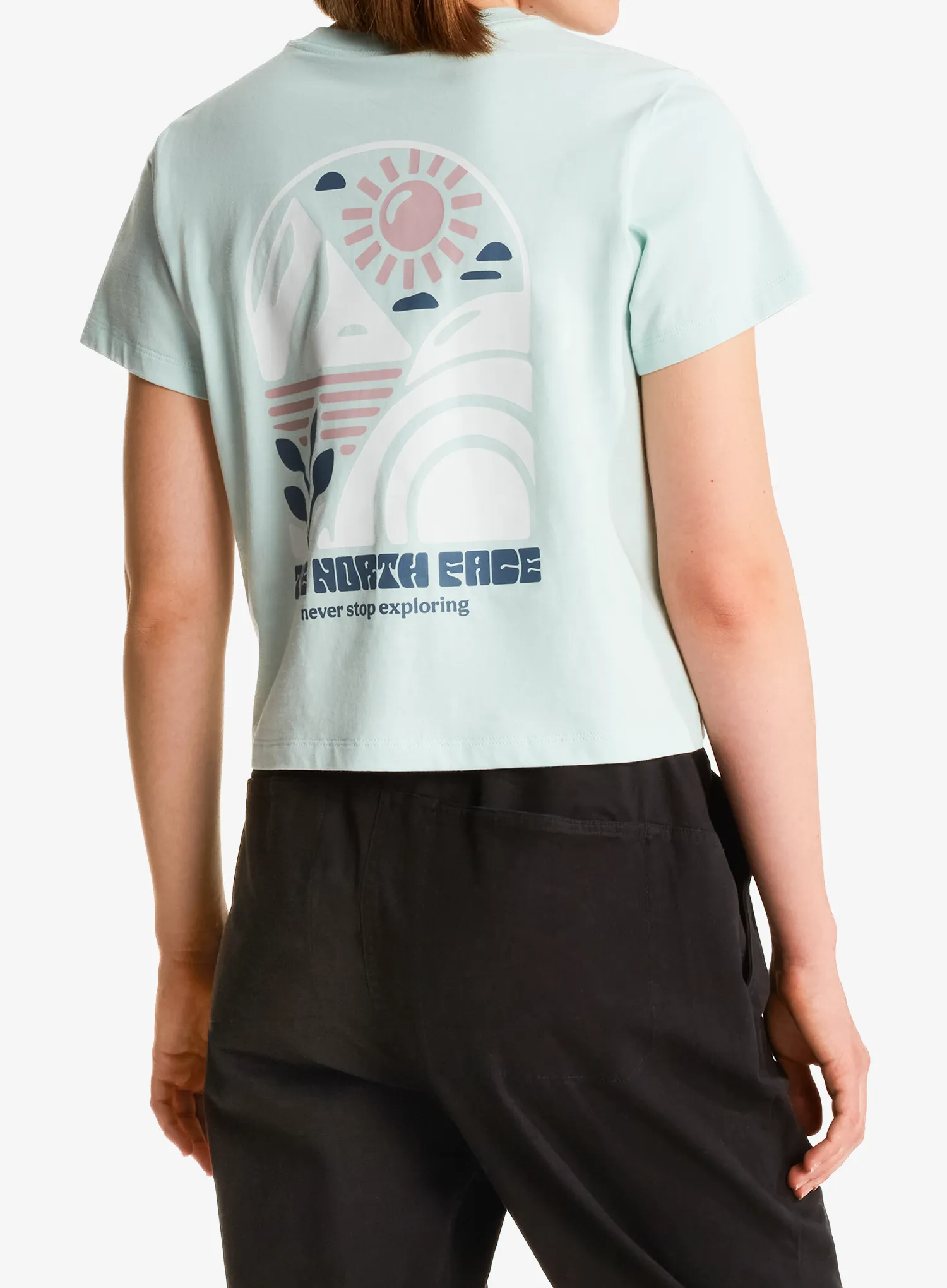 Ženska pamučna majica The North Face Sun Regular SS Cutie Tee - opal frost