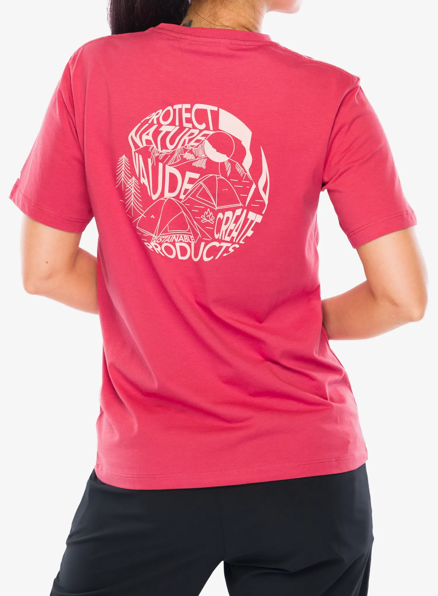 Ženska pamučna majica Vaude Spirit T-Shirt II - brick