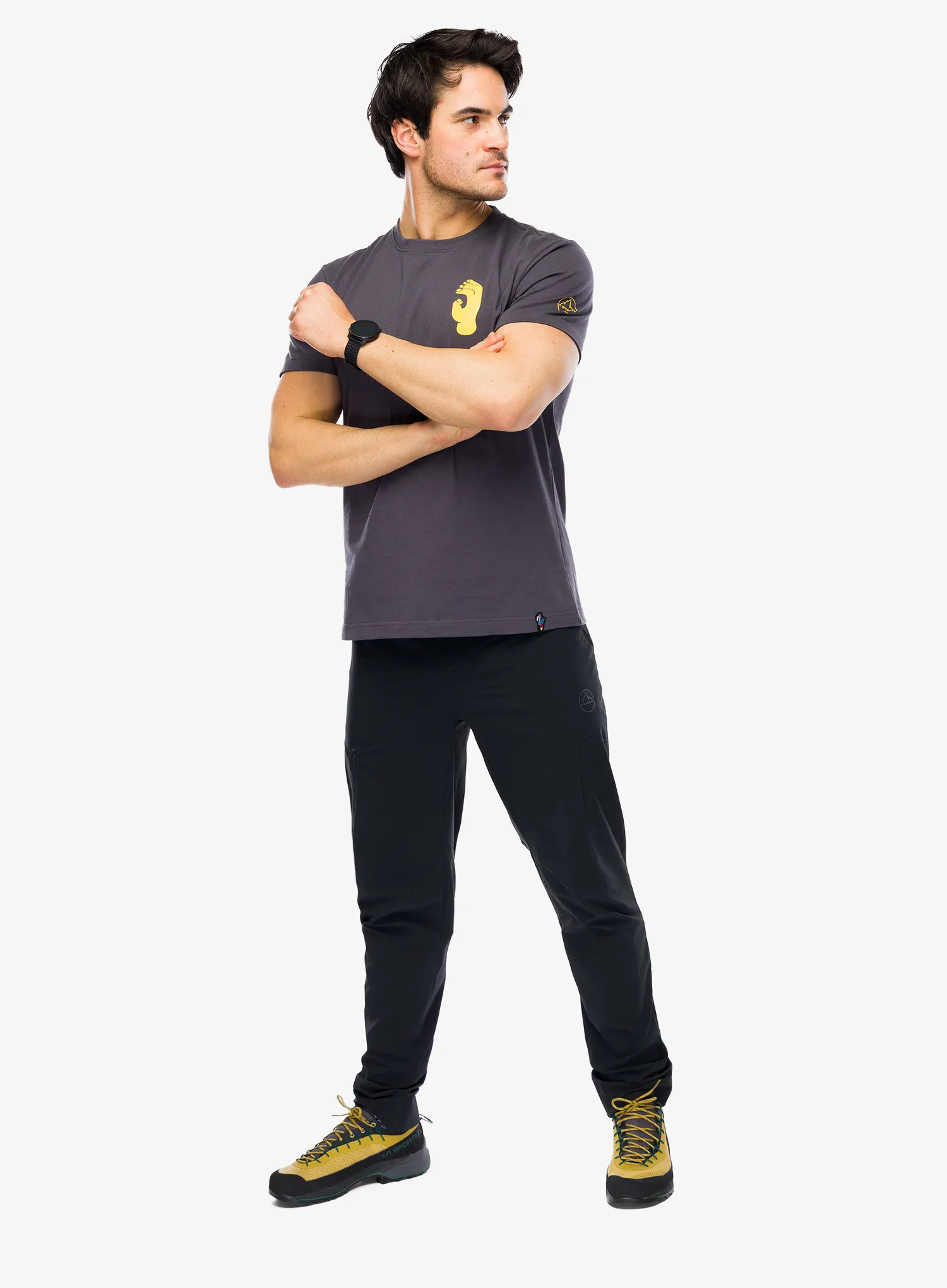 Pamučna majica La Sportiva Crimp - onyx/yellow
