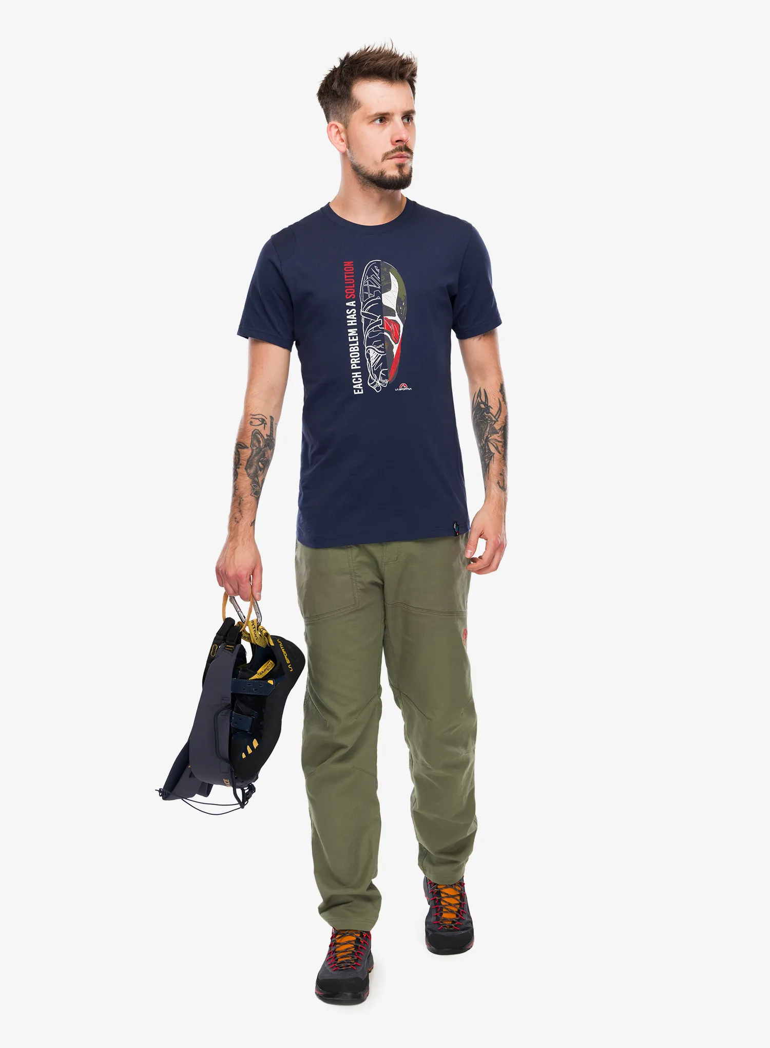 Pamučna majica La Sportiva Solution T-Shirt - night sky/mountain red