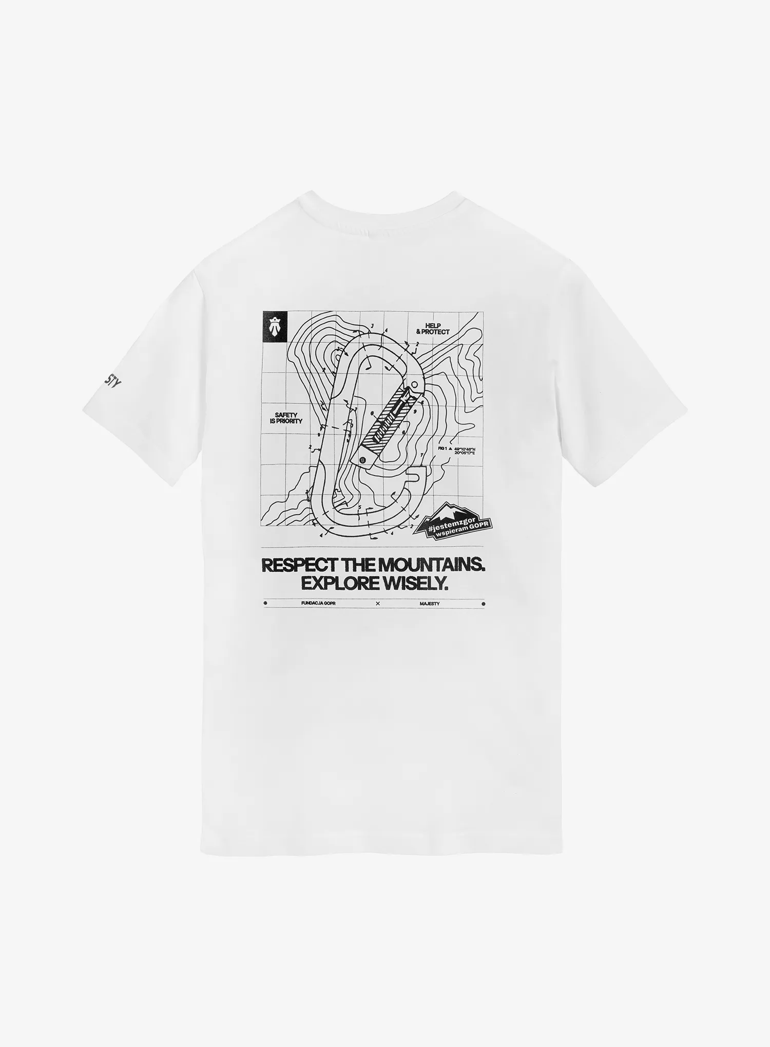 Pamučna majica Majesty Fundacja GOPR Ridge T-Shirt - white
