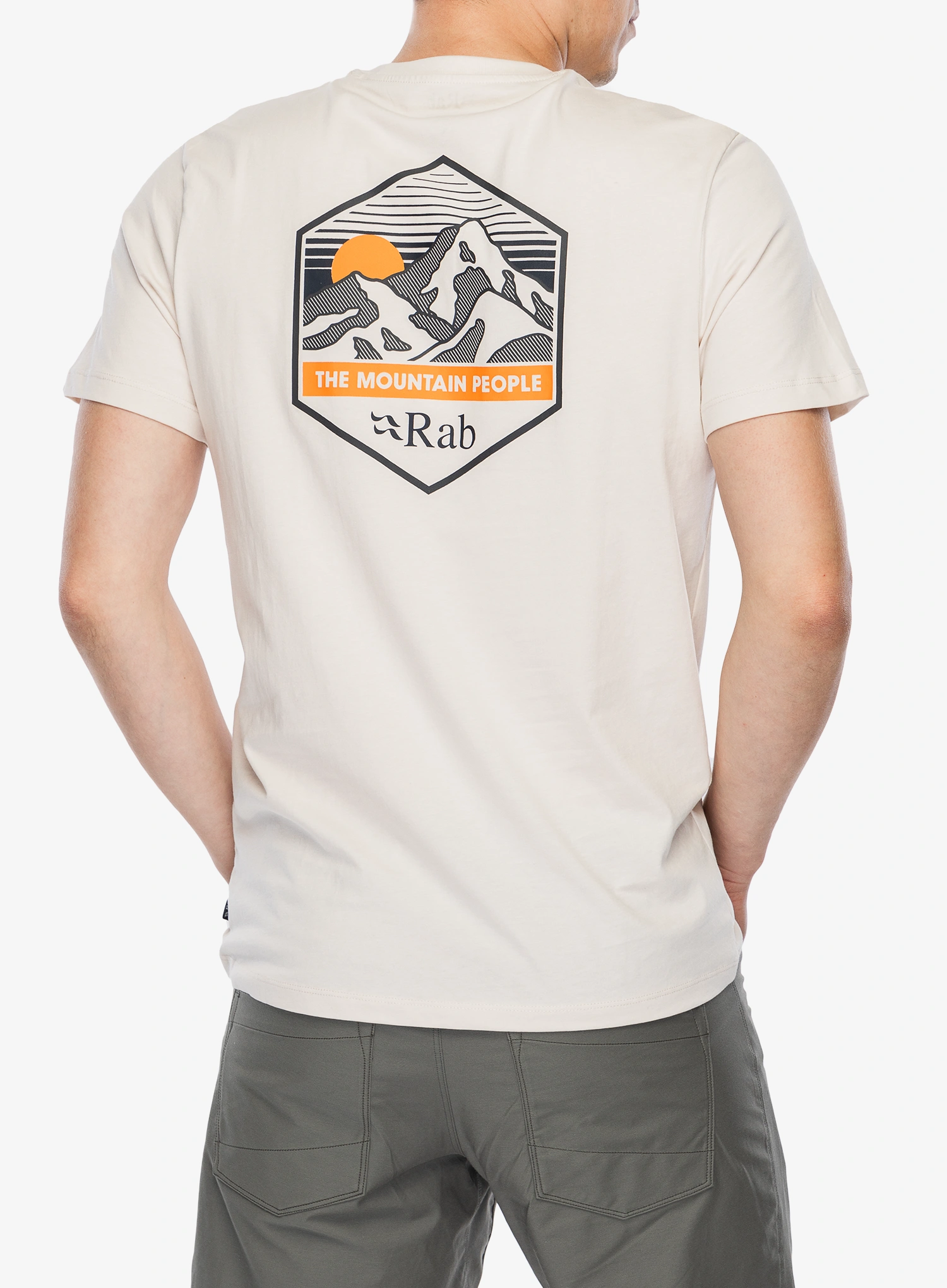 Pamučna majica Rab Stance Mountain Peak Tee - ecru
