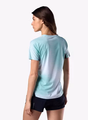 Ženska majica za trčanje Rossignol Sapa Ultra Tee - white line fogg