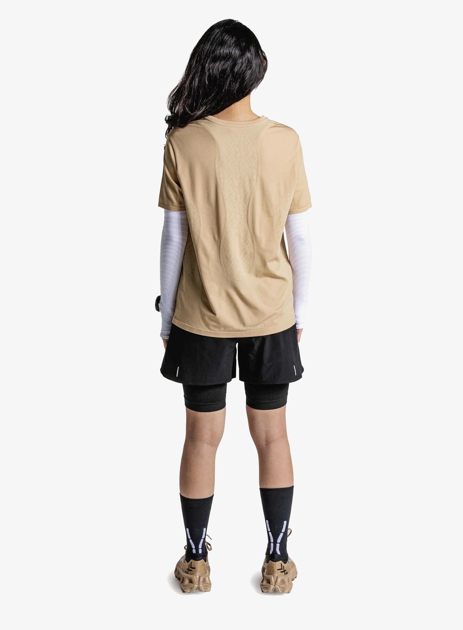 Ženska majica za trčanje X-Bionic Xceed Run Discover Shirt - sand/sand
