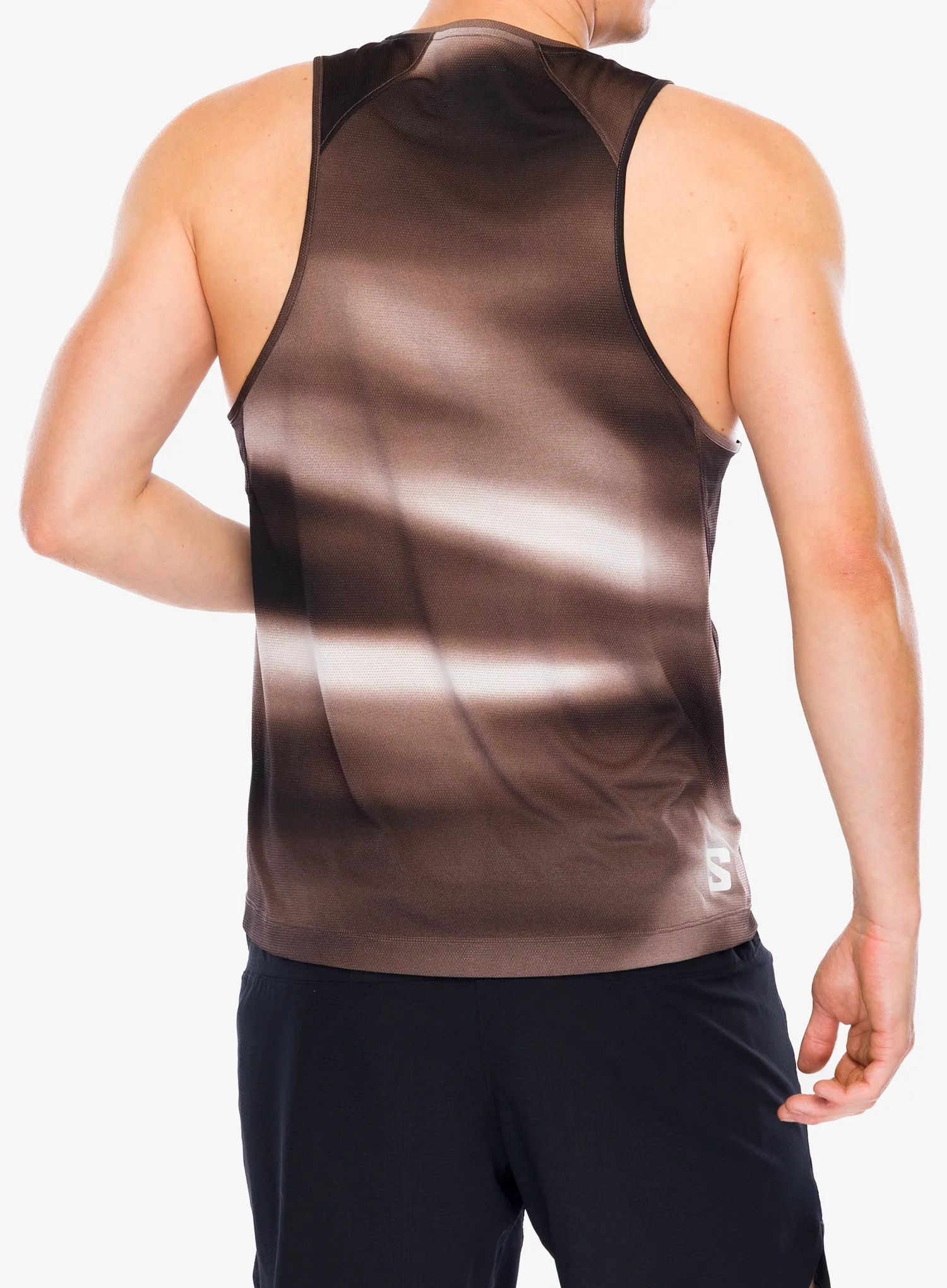 Majica za trčanje Salomon Shakeout Core Tank GFX - coffee black