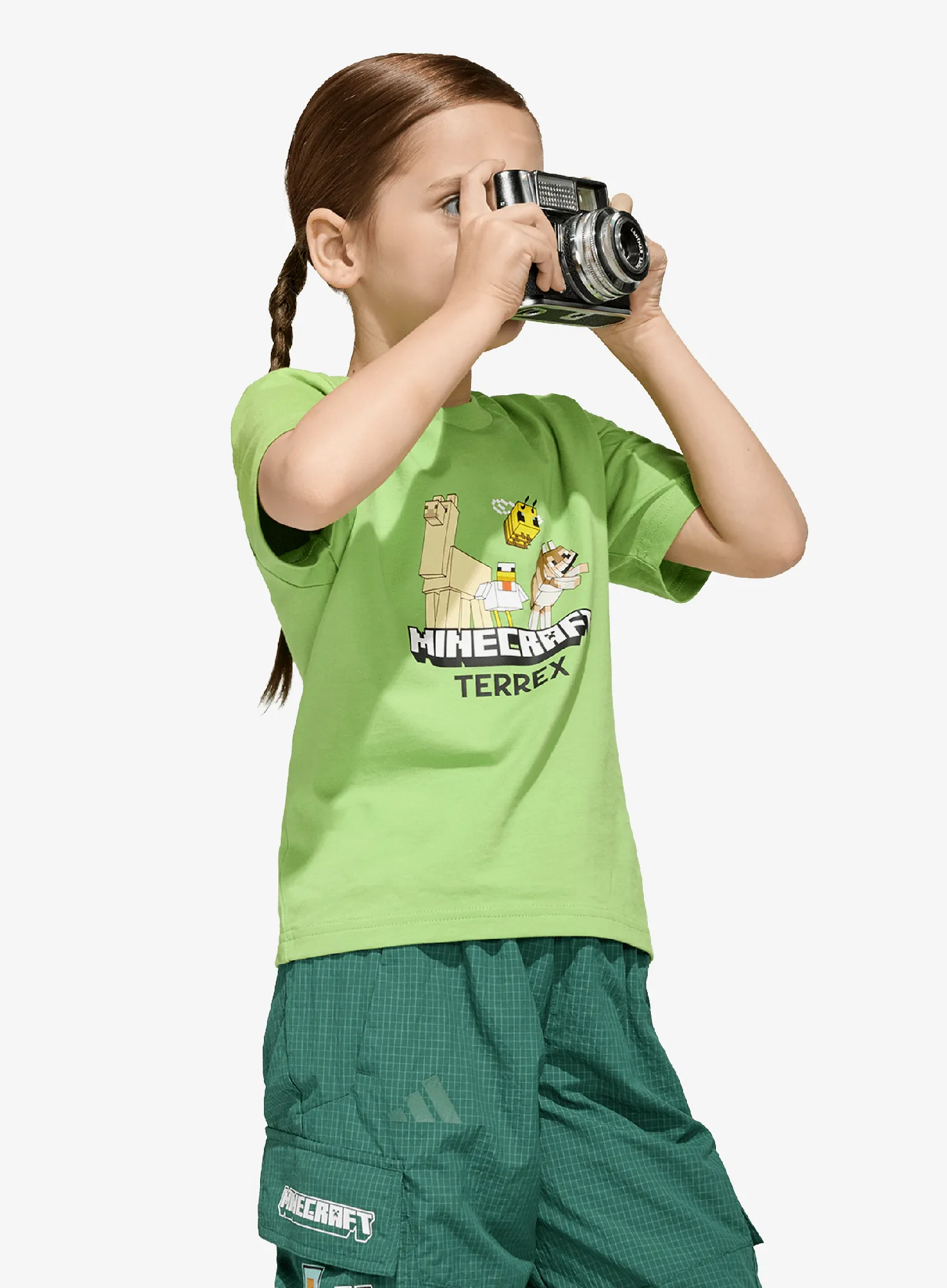 Majice za dječake adidas TERREX Minecraft Tee - semi lucid lime